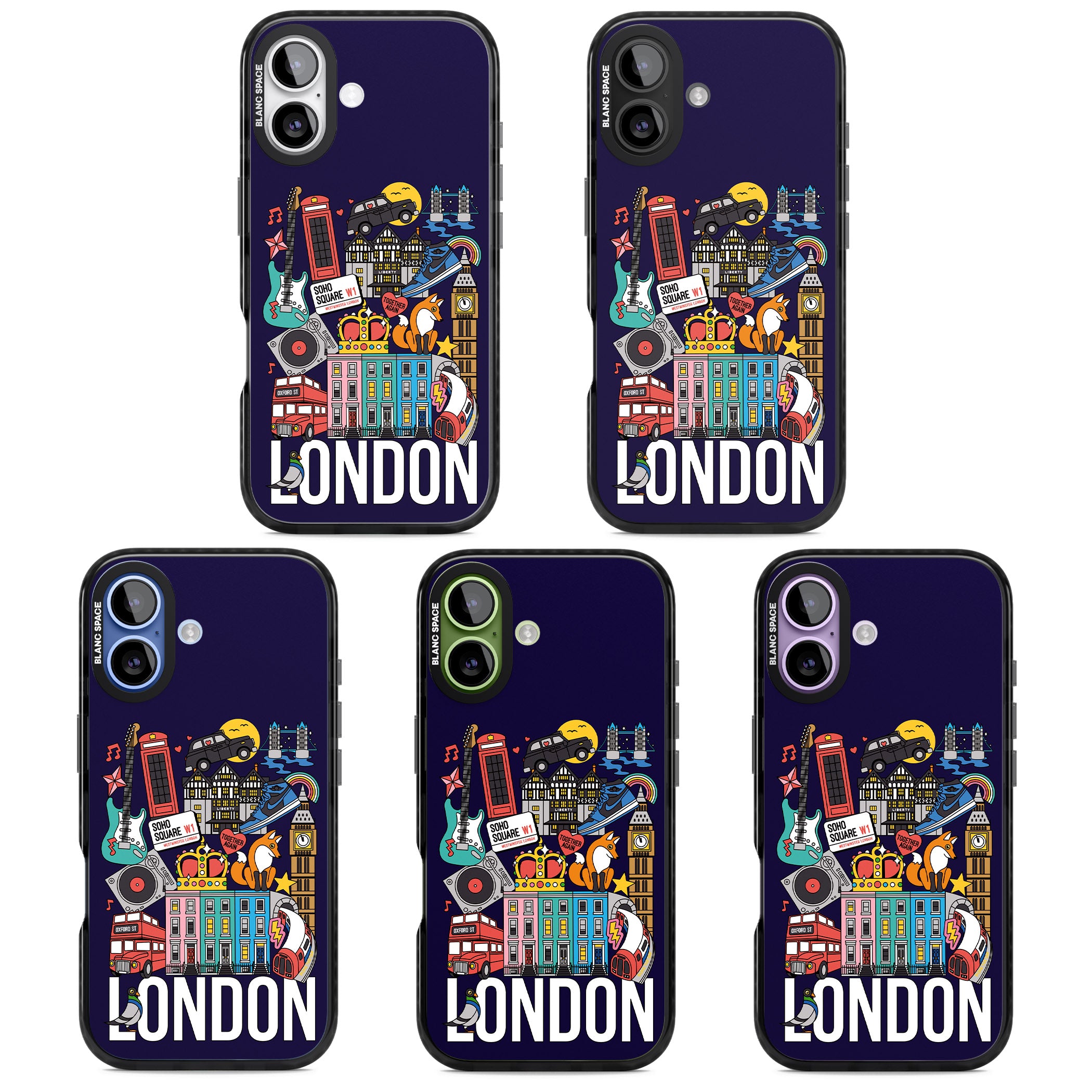 London Calling iPhone 17 Impact Pro Black Phone Case APT Impact Protection