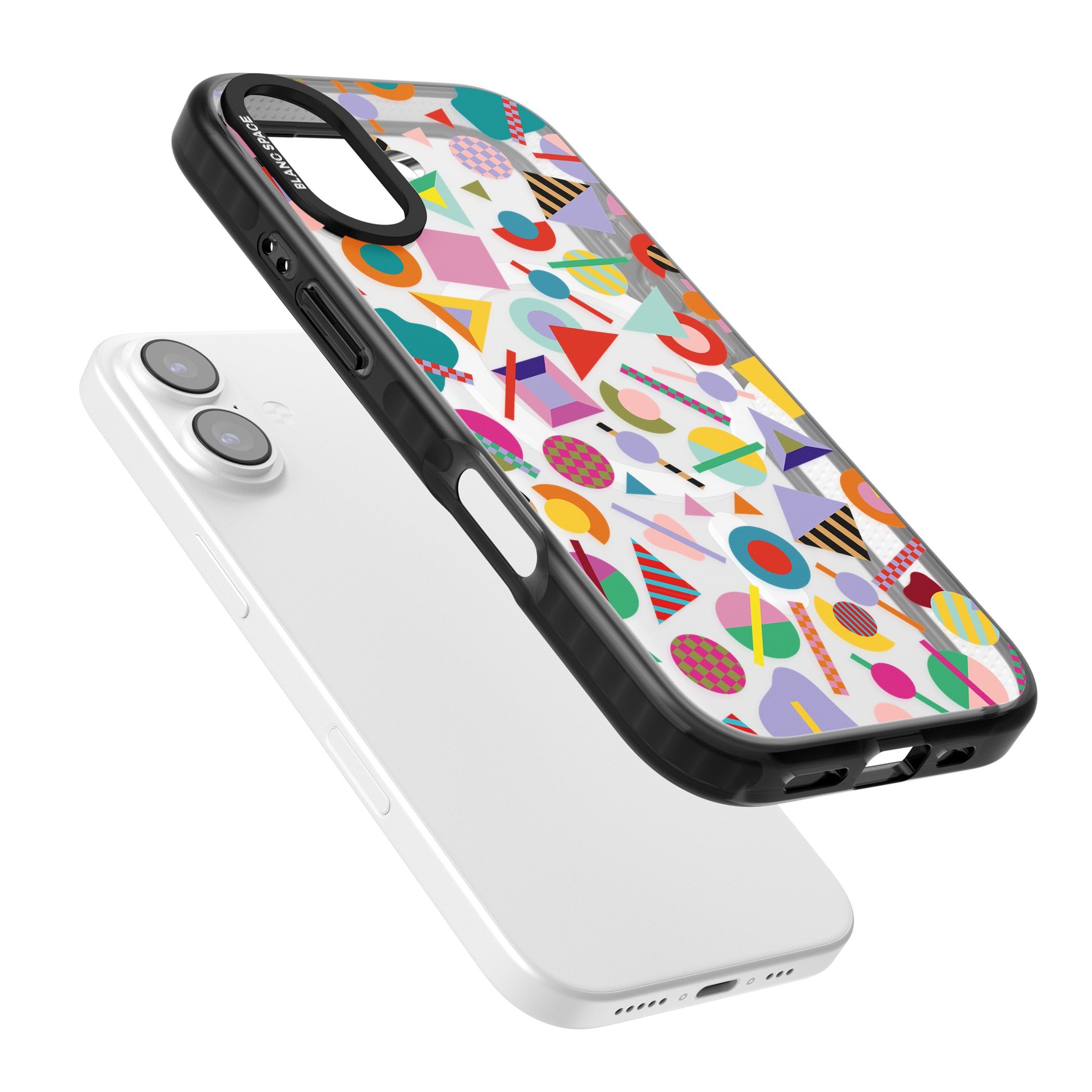 Retro Carnival Shapes iPhone 17 Impact Pro Black Phone Case Colours