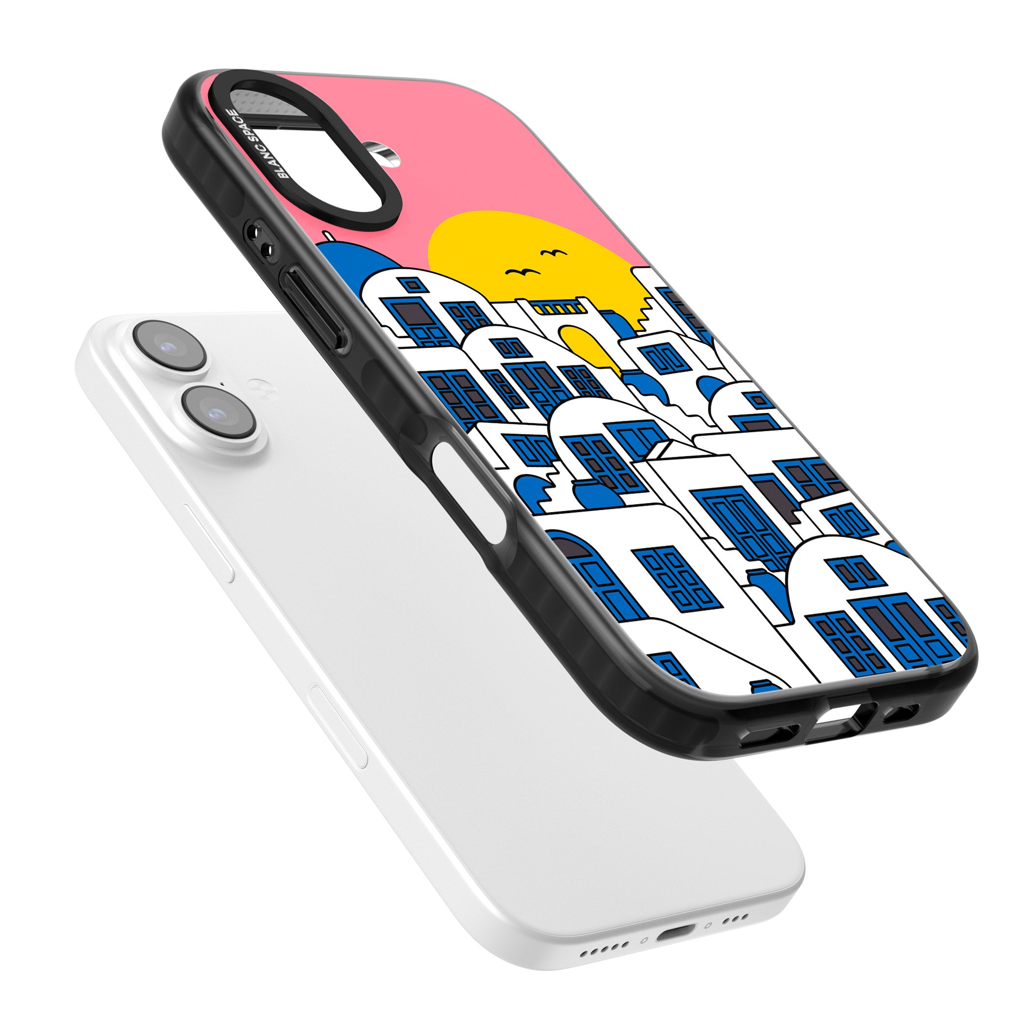 Santorini Sunset iPhone 17 Impact Pro Black Phone Case Colours
