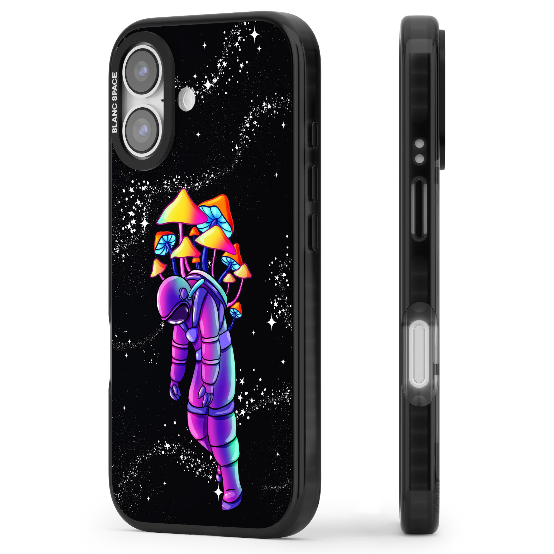 Space Mutation iPhone 17 Impact Pro Black Phone Case Side Profile