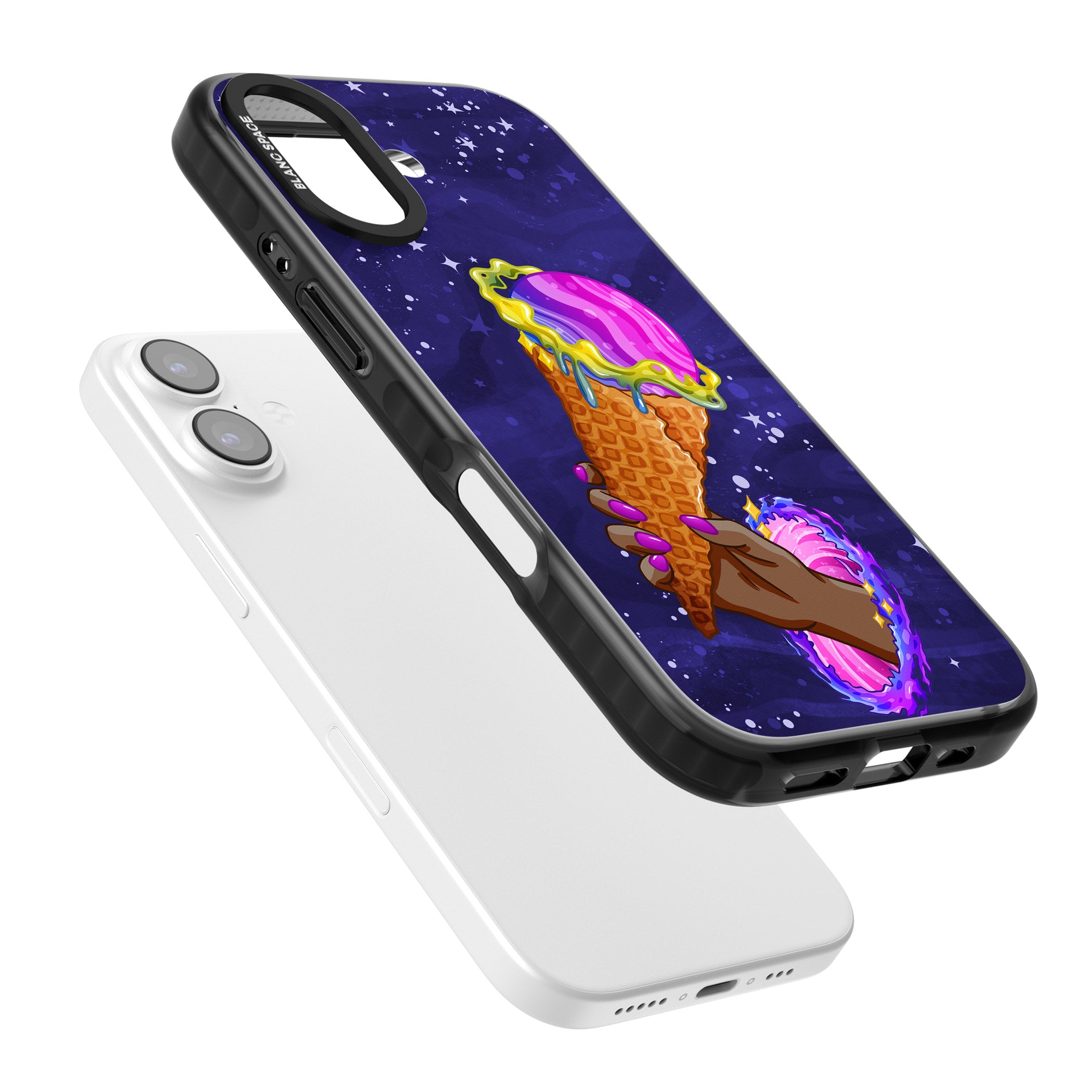 Interdimensional Ice Cream iPhone 17 Impact Pro Black Phone Case Colours
