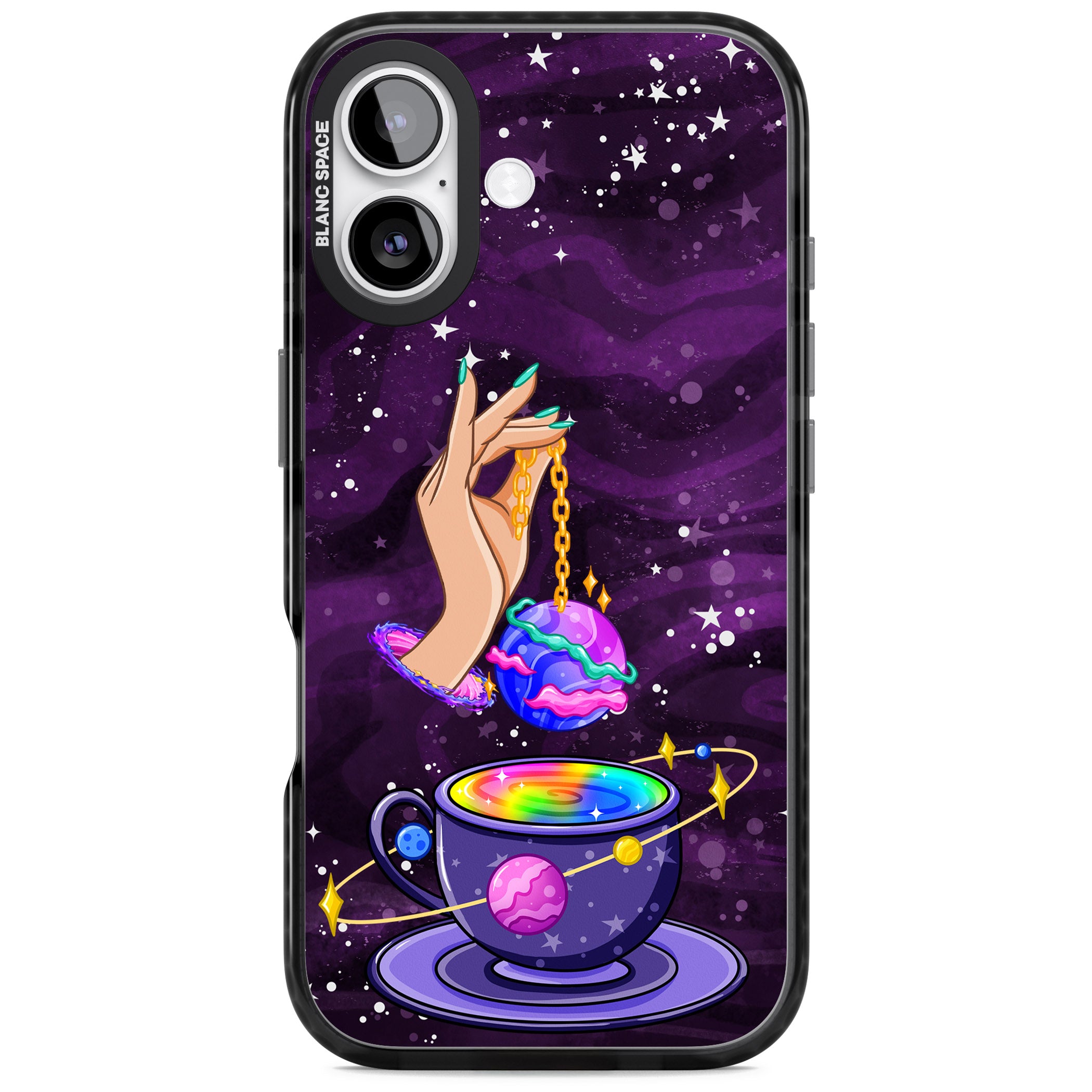 Space Tea iPhone 17 Impact Pro Black Phone Case
