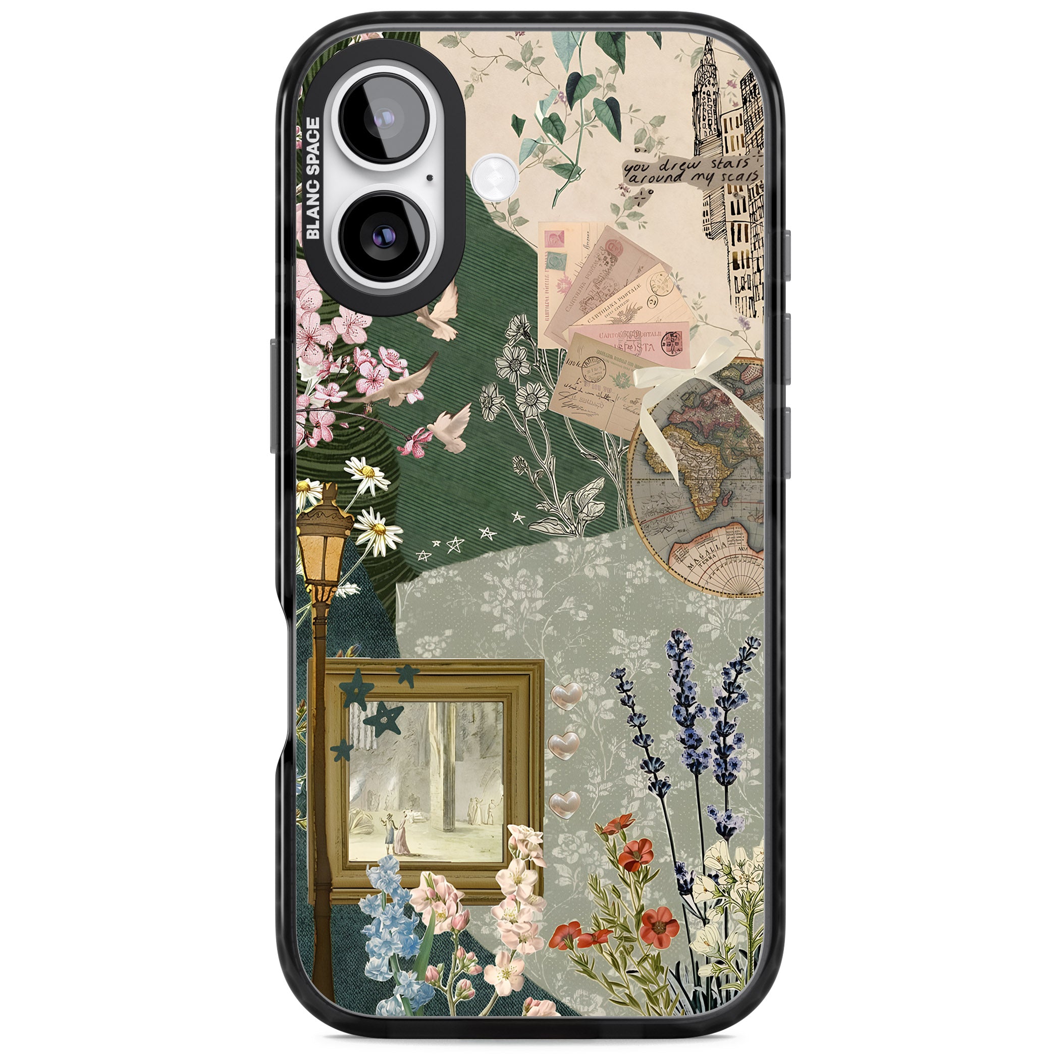 Vintage Spring Collage iPhone 17 Impact Pro Black Phone Case