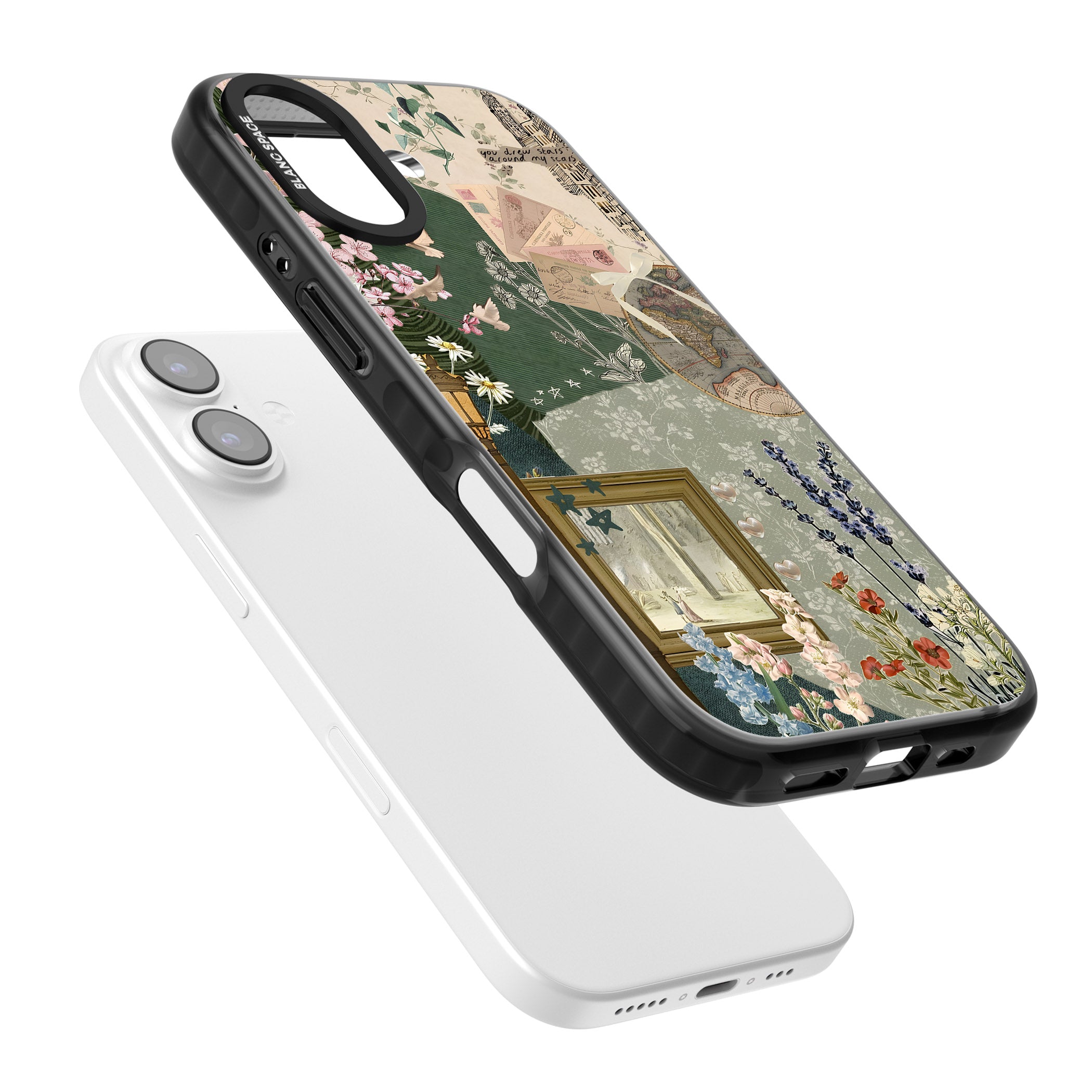 Vintage Spring Collage iPhone 17 Impact Pro Black Phone Case Colours