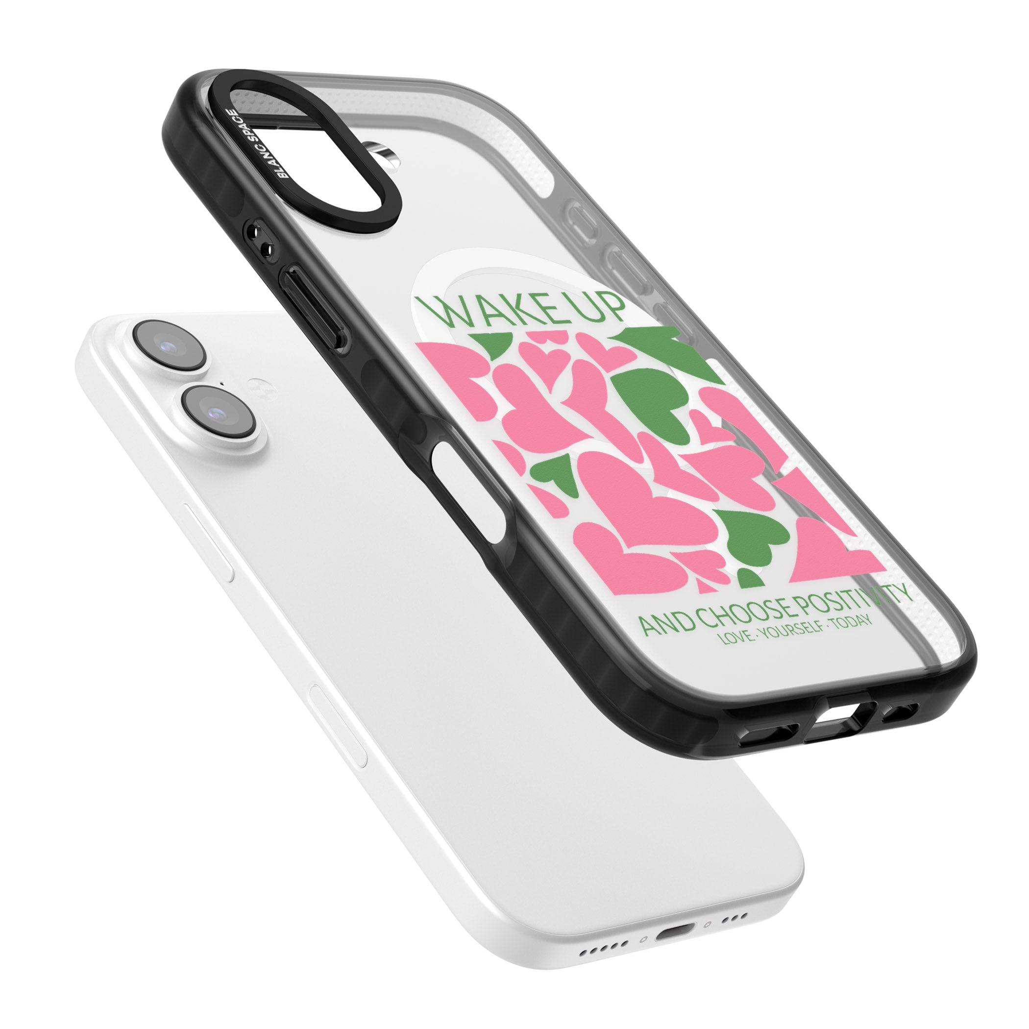 Wake Up And Choose Positivity iPhone 17 Impact Pro Black Phone Case Colours