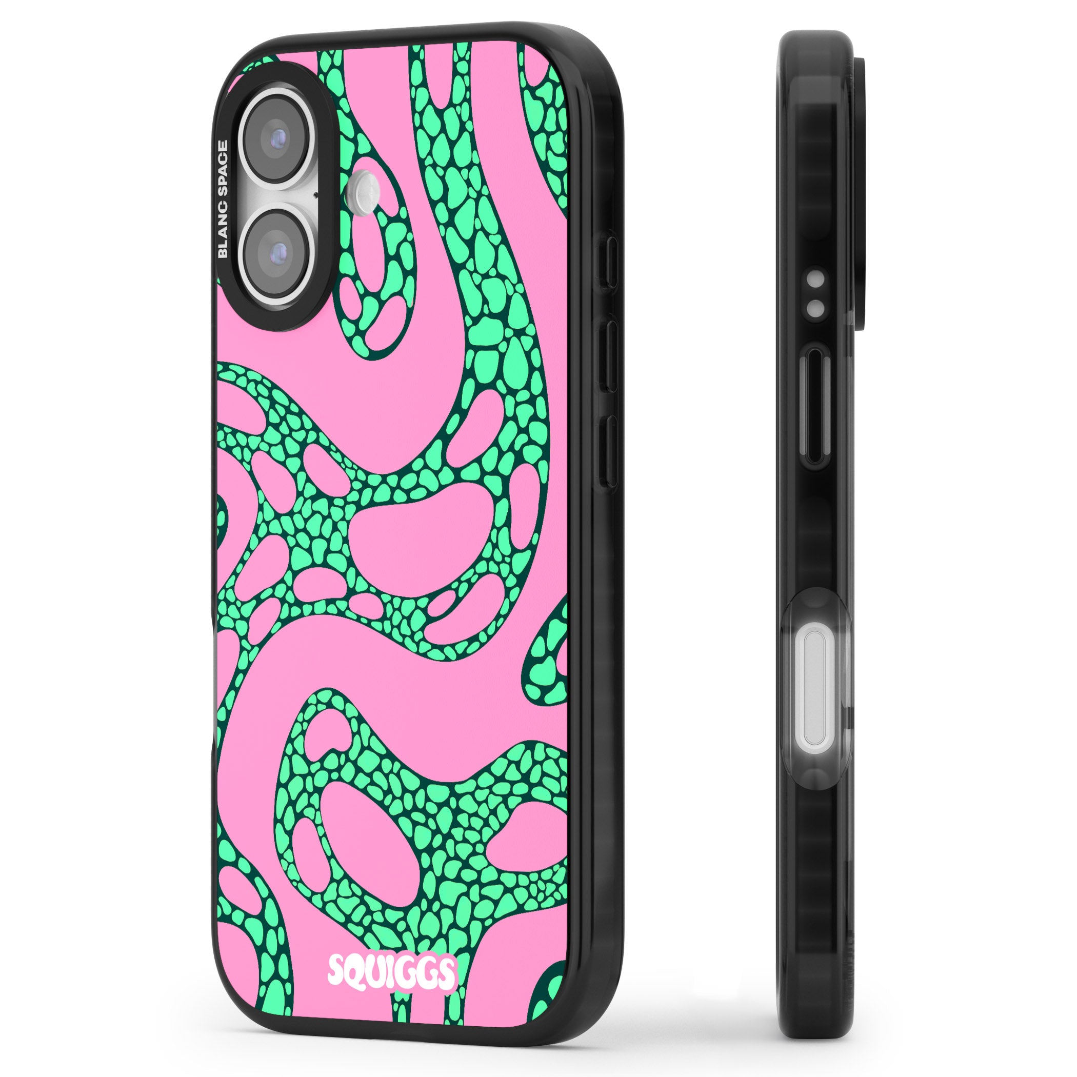 Alien Glow iPhone 17 Impact Pro Black Phone Case Side Profile