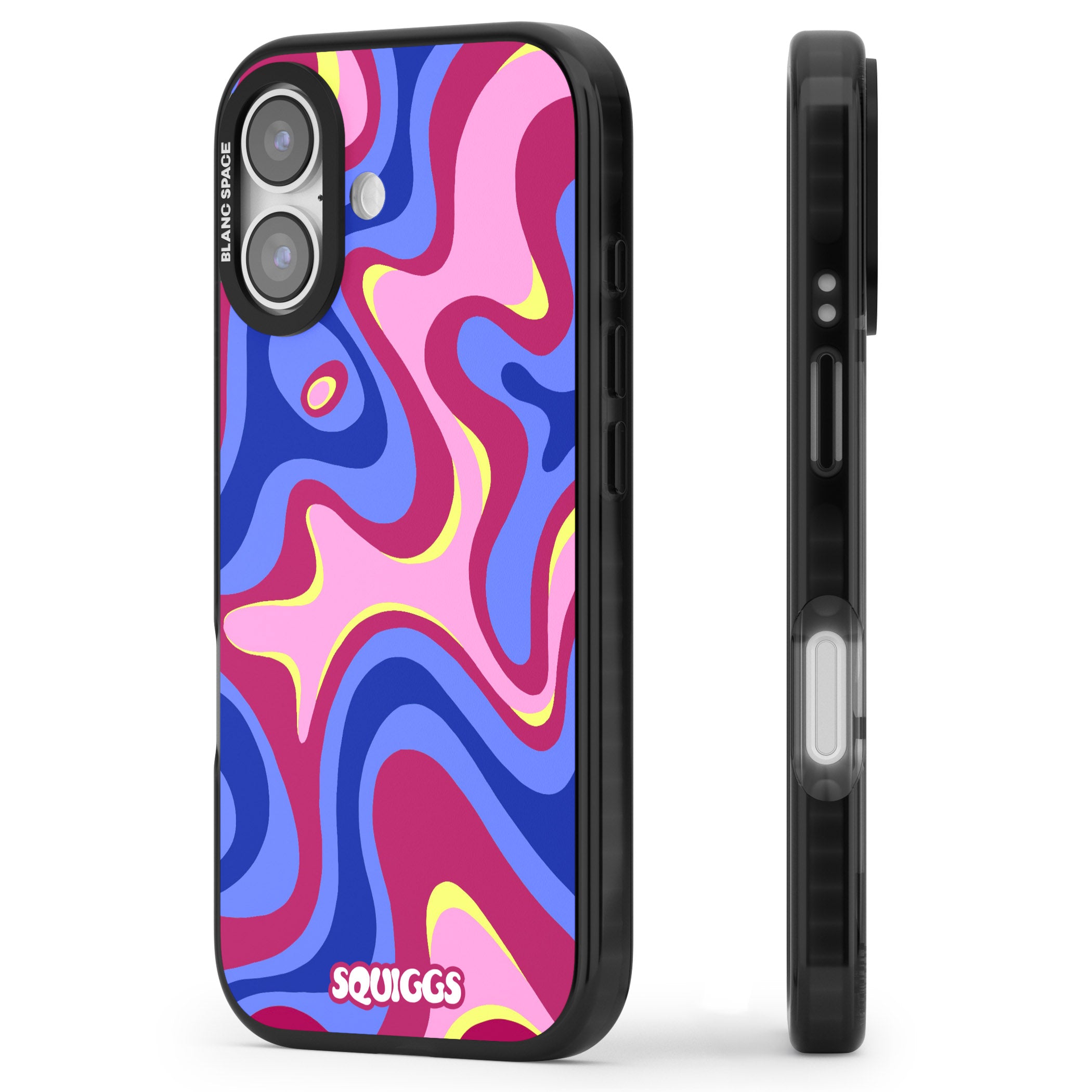 Blue Lava iPhone 17 Impact Pro Black Phone Case Side Profile