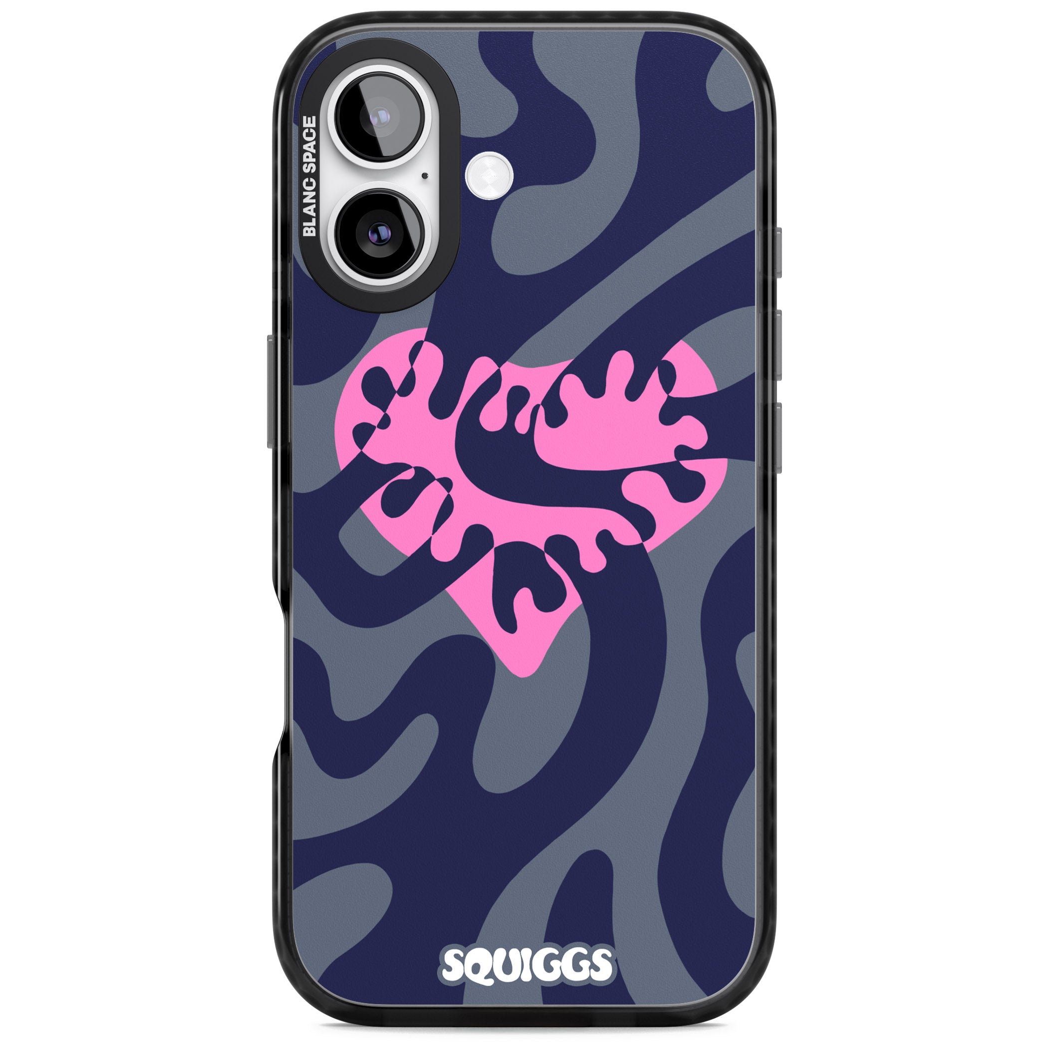 Abstract Heart iPhone 17 Impact Pro Black Phone Case