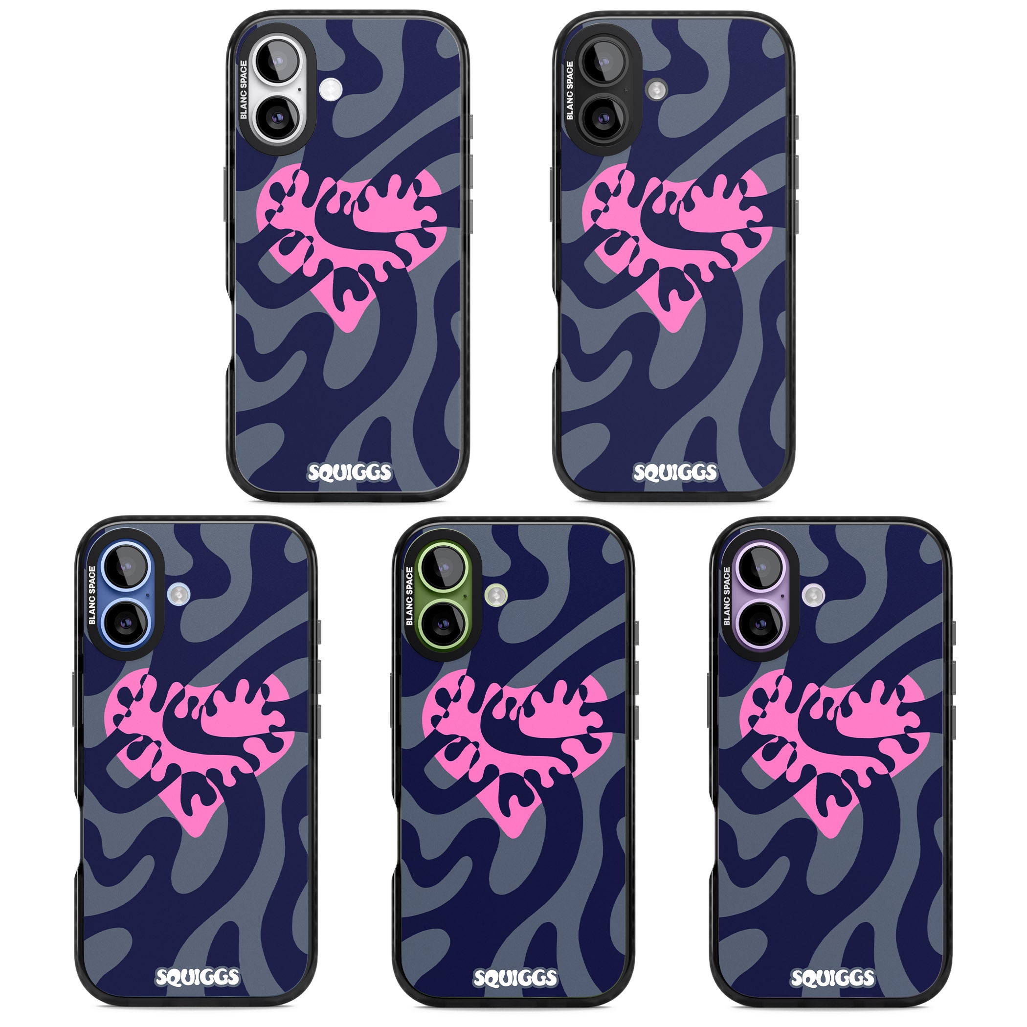 Abstract Heart iPhone 17 Impact Pro Black Phone Case APT Impact Protection