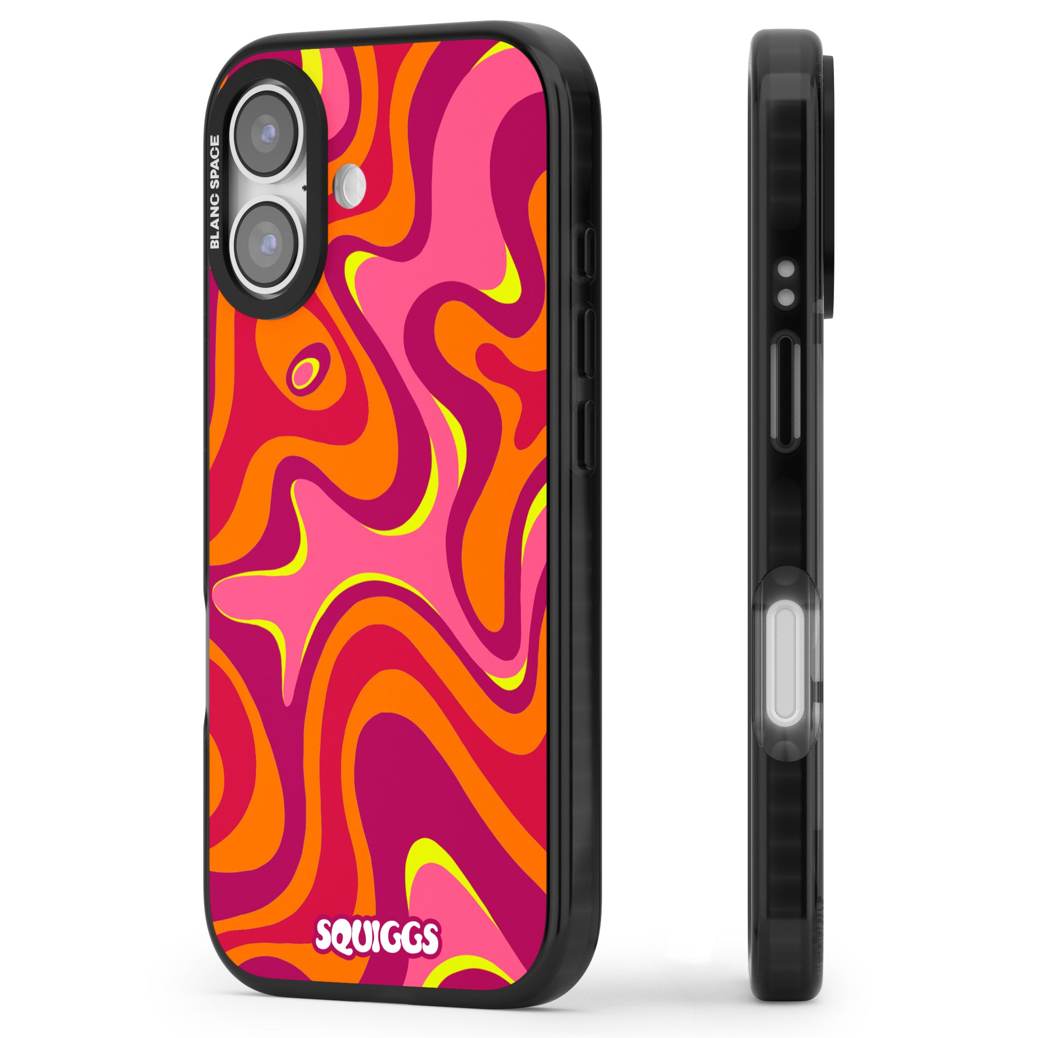 Hot Lava iPhone 17 Impact Pro Black Phone Case Side Profile