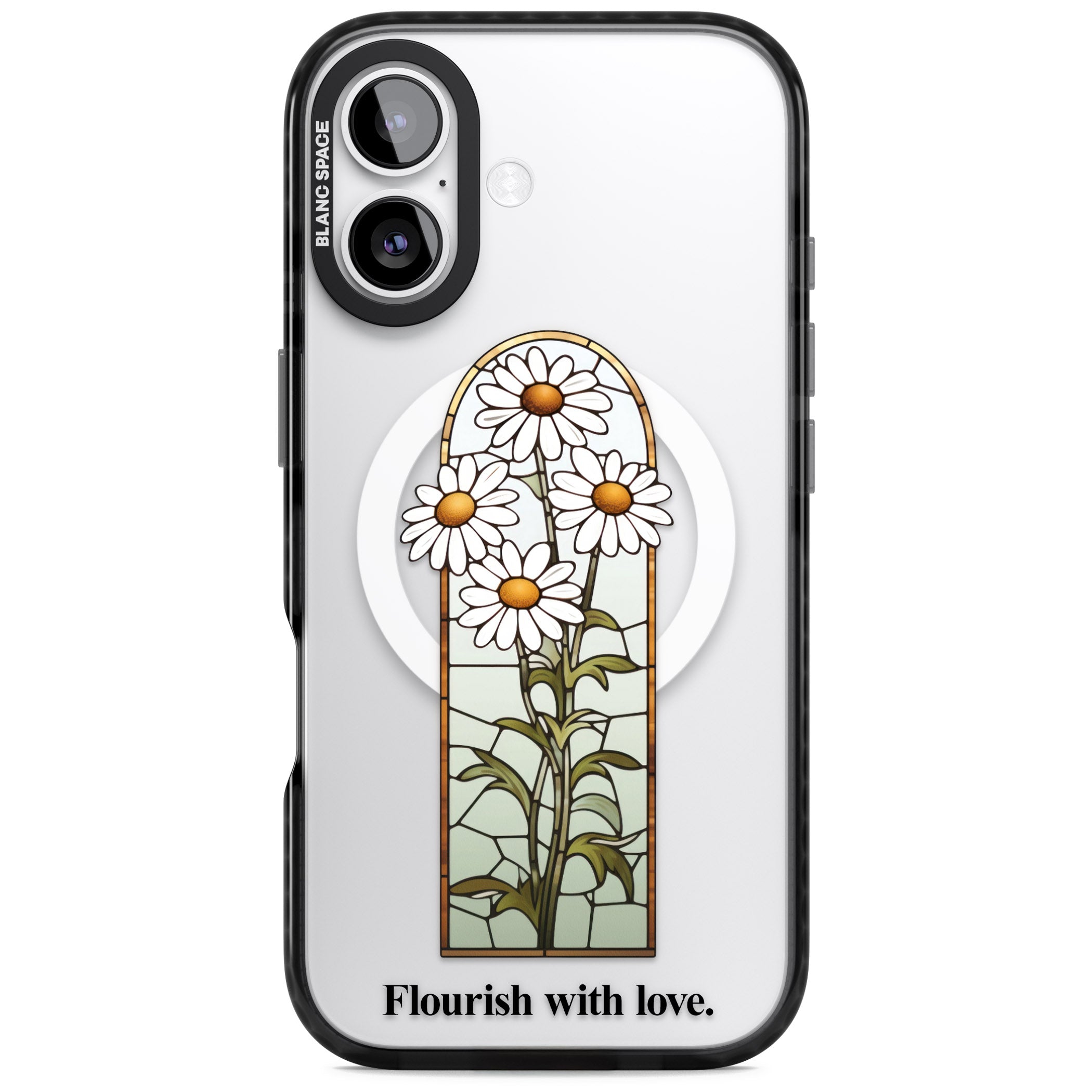 Flourish With Love iPhone 17 Impact Pro Black Phone Case