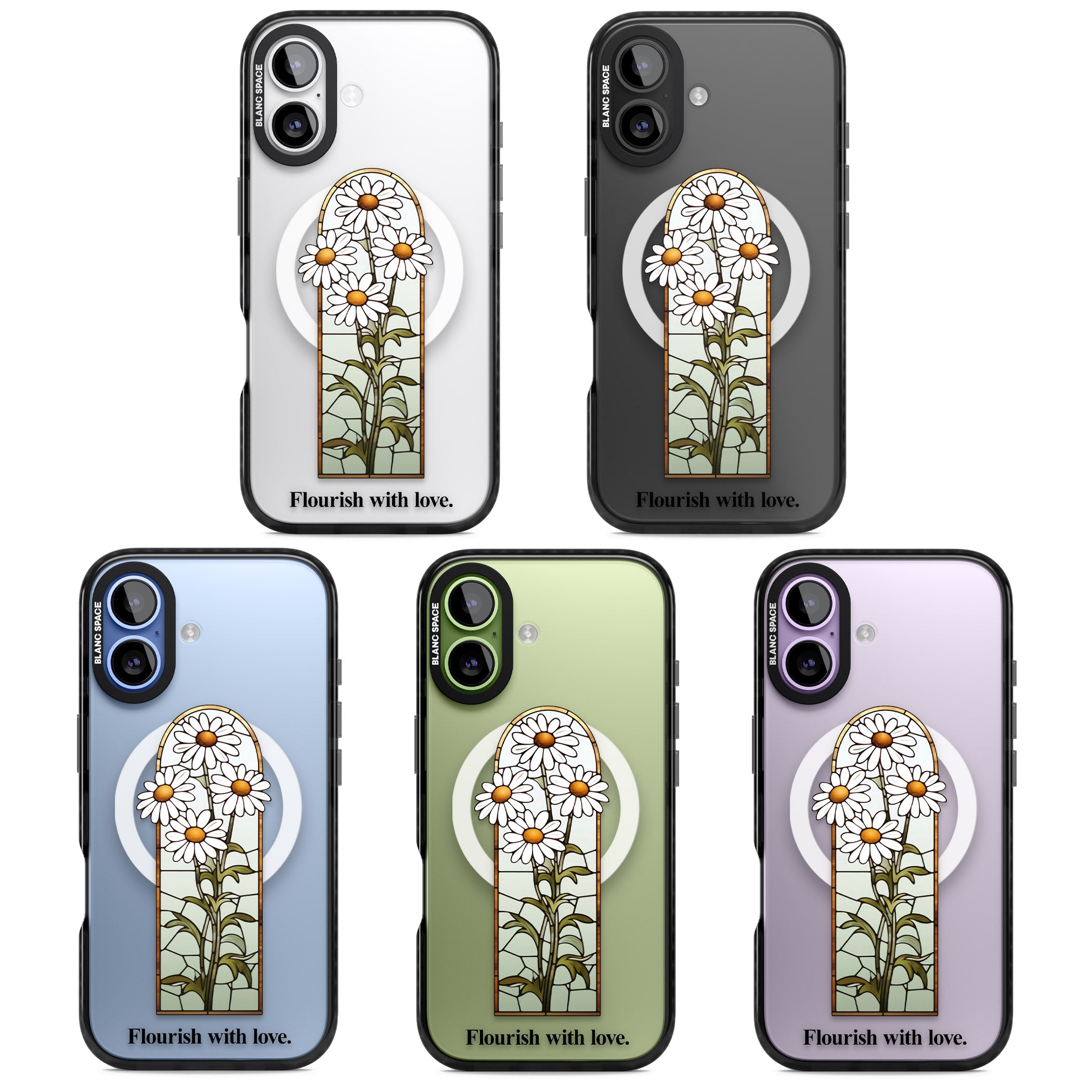 Flourish With Love iPhone 17 Impact Pro Black Phone Case APT Impact Protection