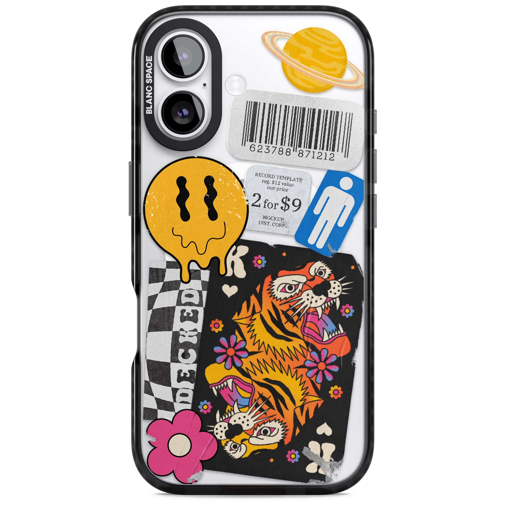 Electric Vibes iPhone 17 Impact Pro Black Phone Case