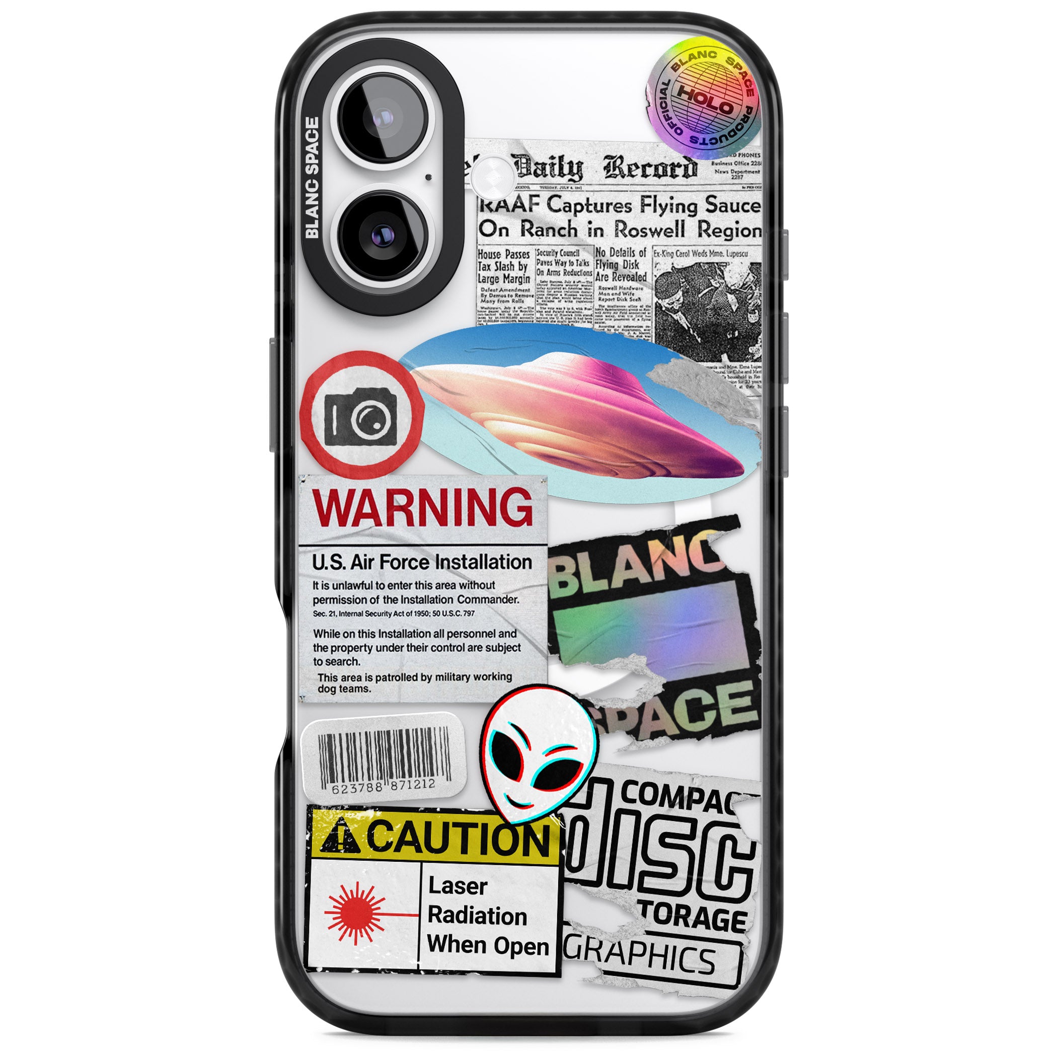 Cosmic Encounters iPhone 17 Impact Pro Black Phone Case