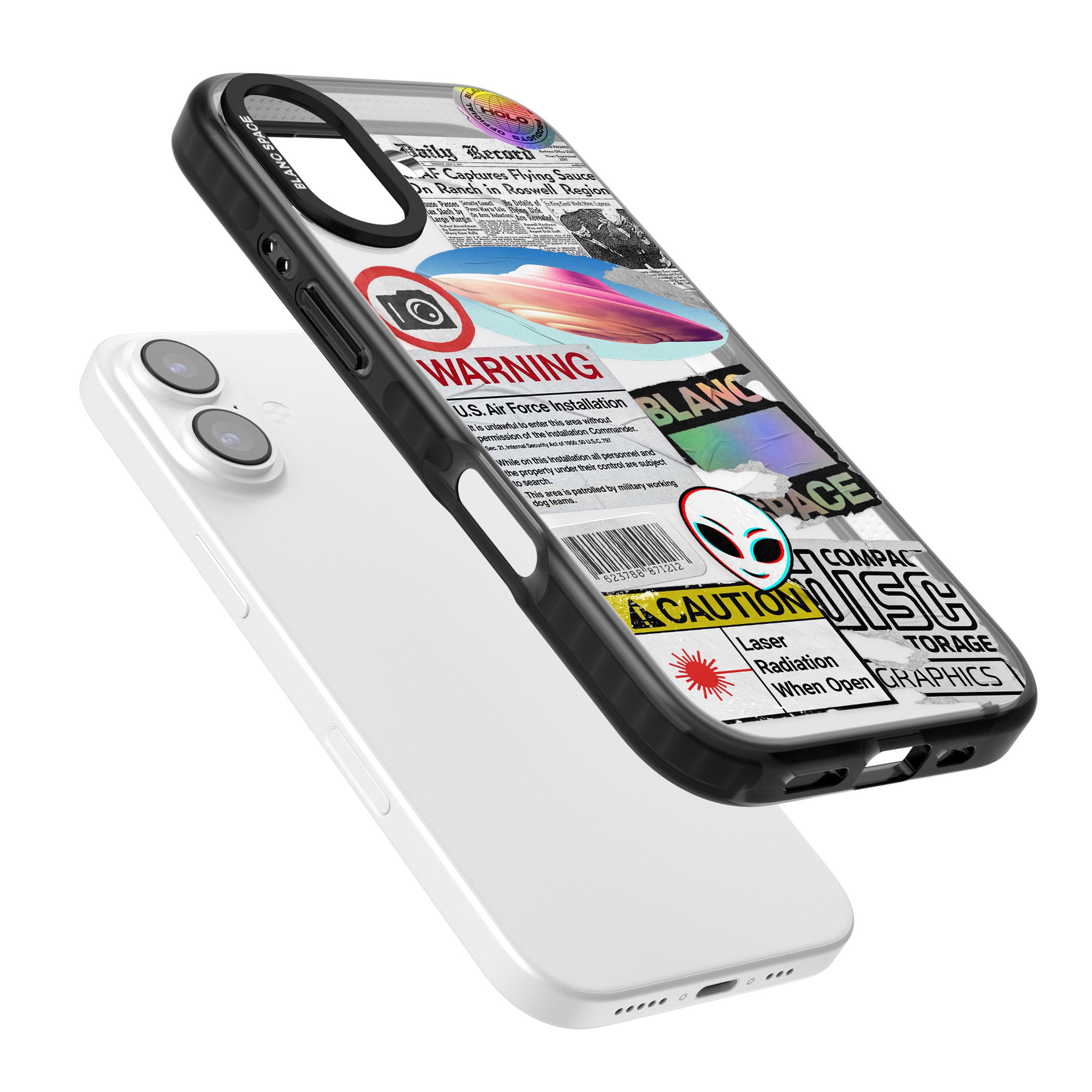 Cosmic Encounters iPhone 17 Impact Pro Black Phone Case Colours