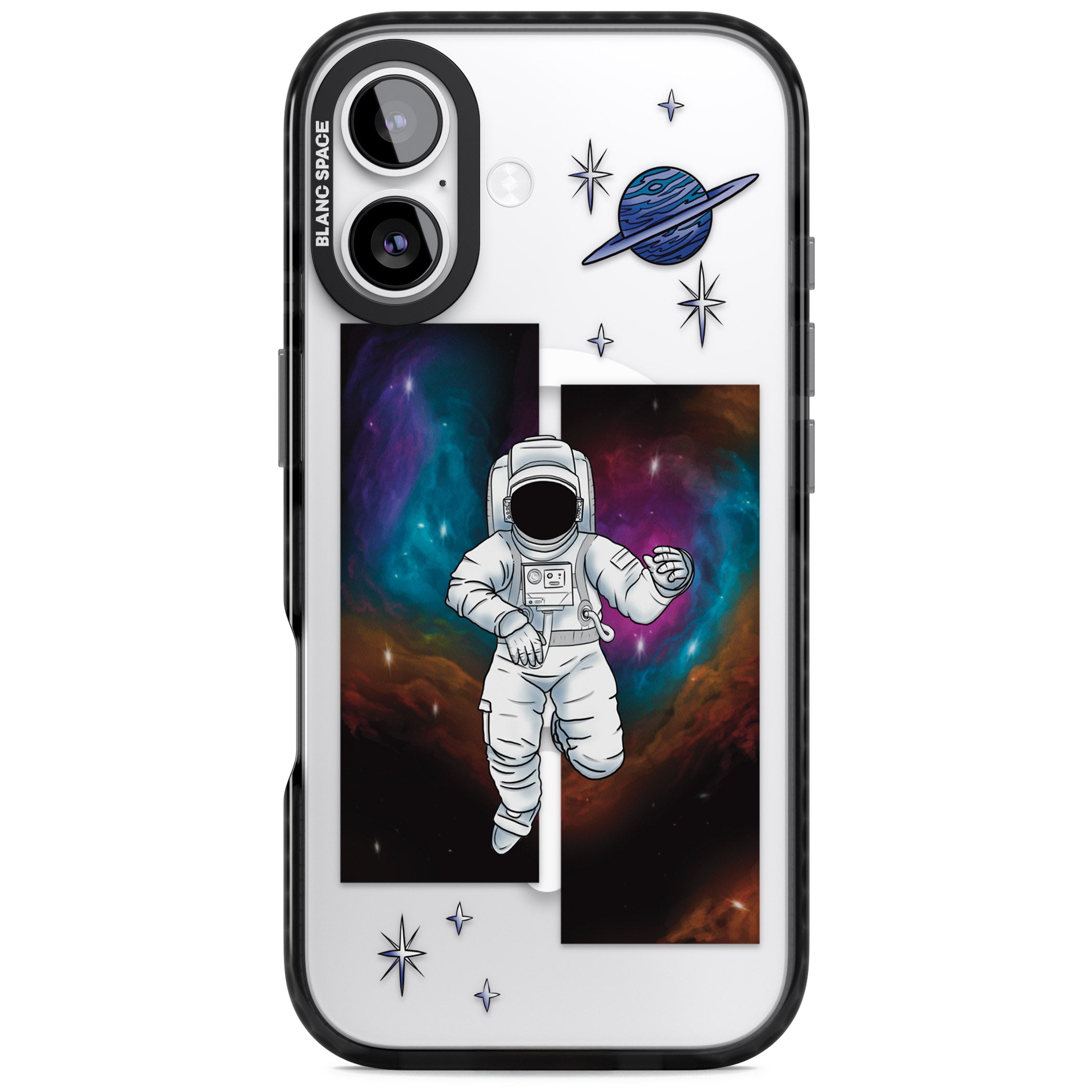 Escape The Nebula iPhone 17 Impact Pro Black Phone Case