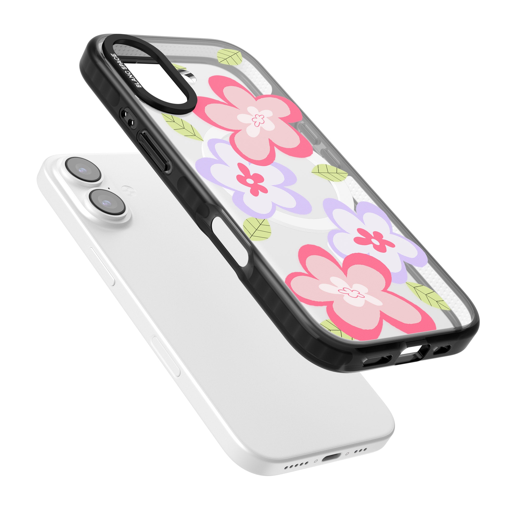 Funky Flowers iPhone 17 Impact Pro Black Phone Case Colours