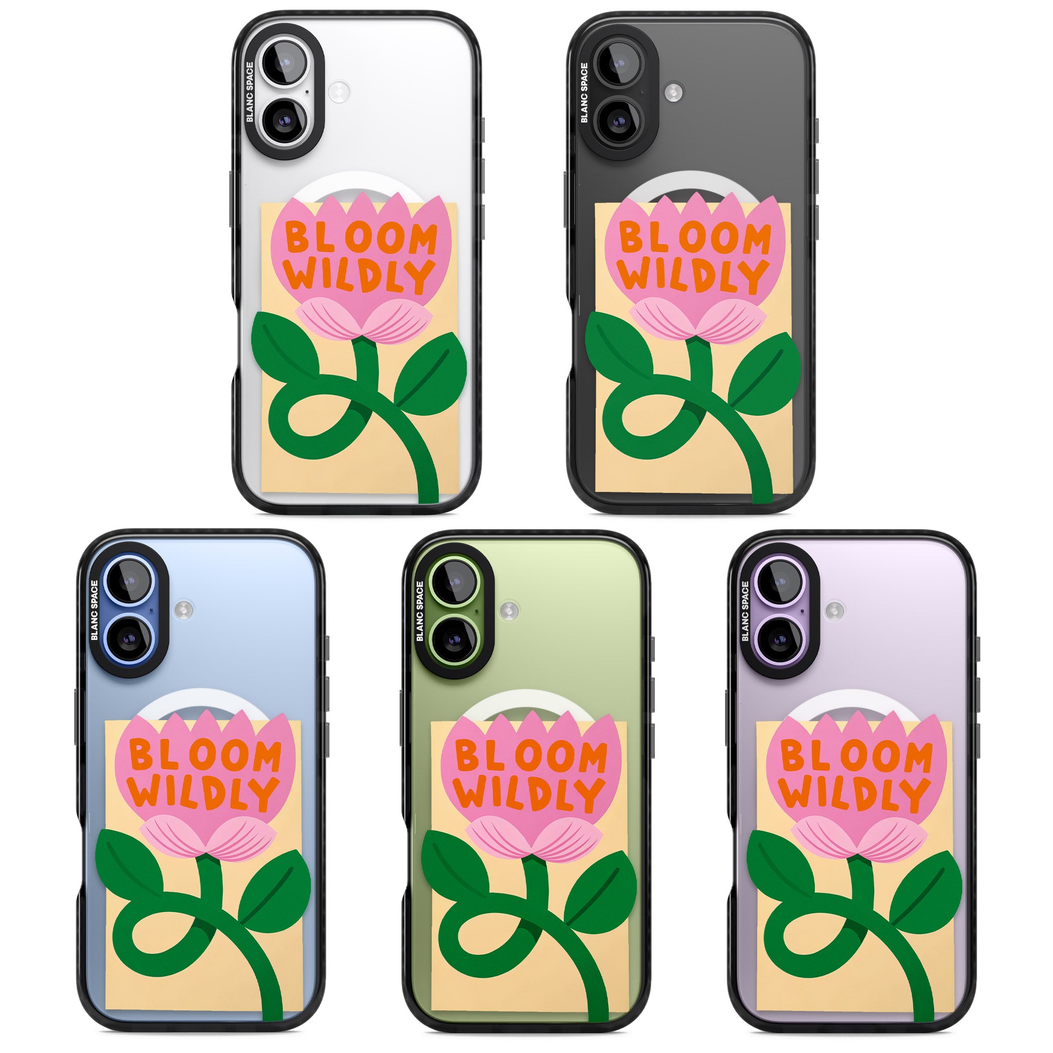 Bloom Wildly iPhone 17 Impact Pro Black Phone Case APT Impact Protection