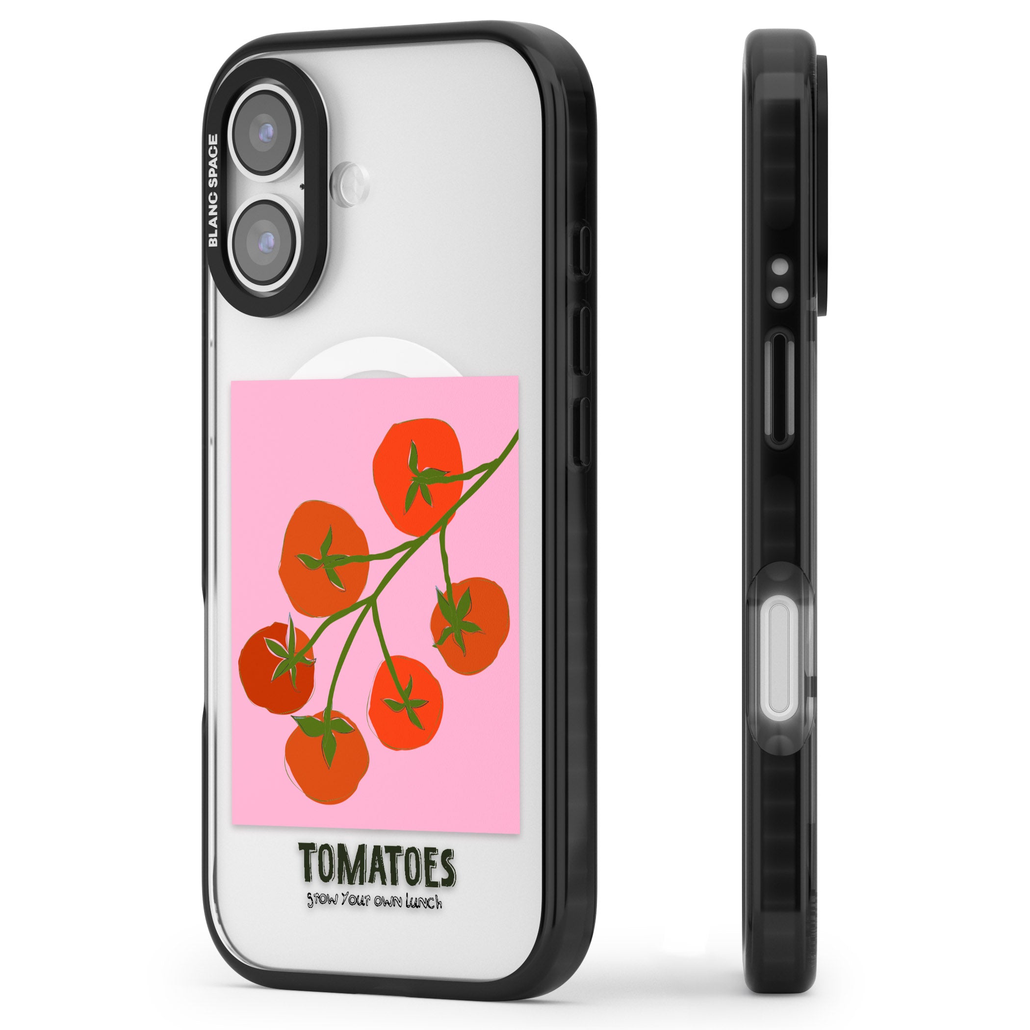 Own Tomatoes iPhone 17 Impact Pro Black Phone Case Side Profile