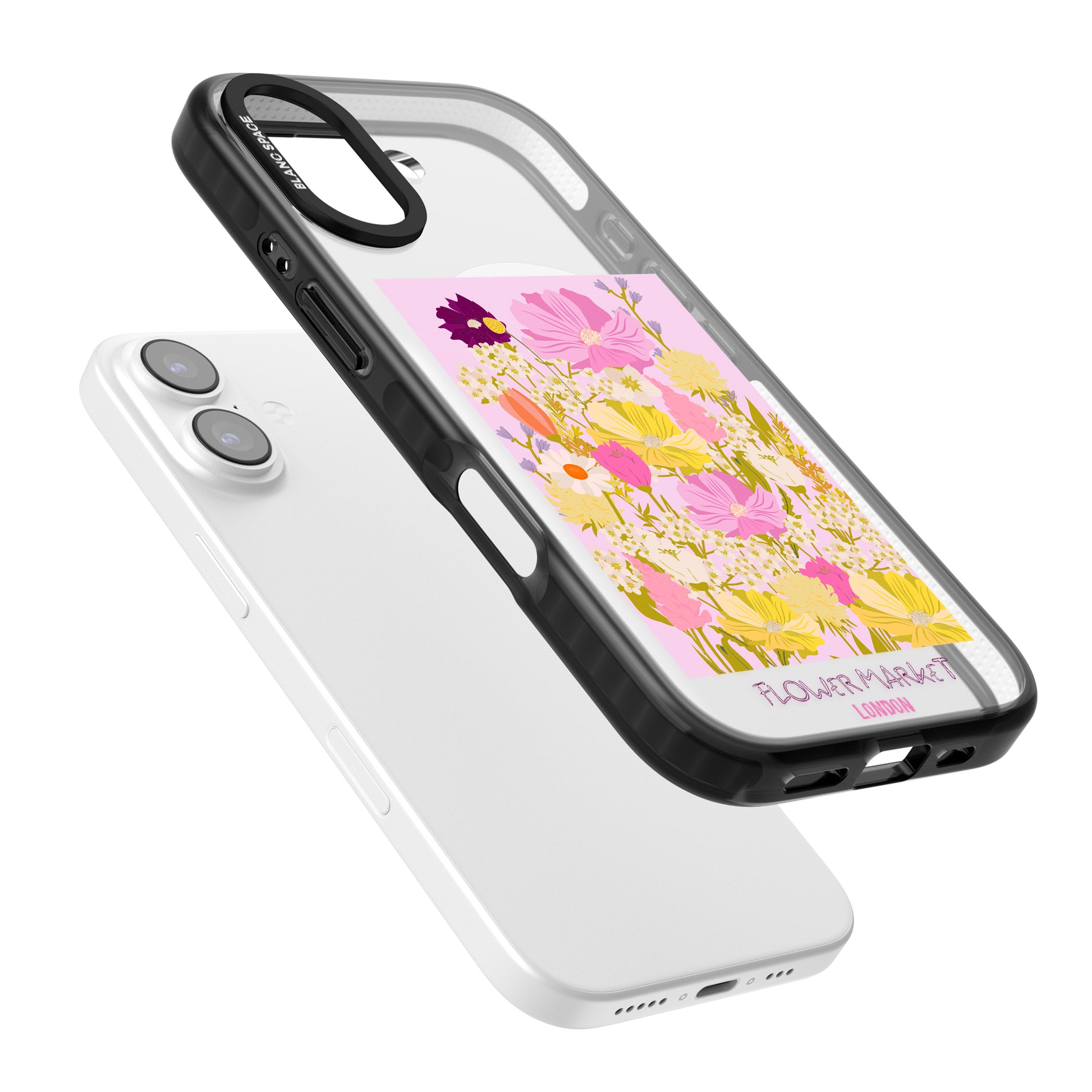 Flower Market iPhone 17 Impact Pro Black Phone Case Colours