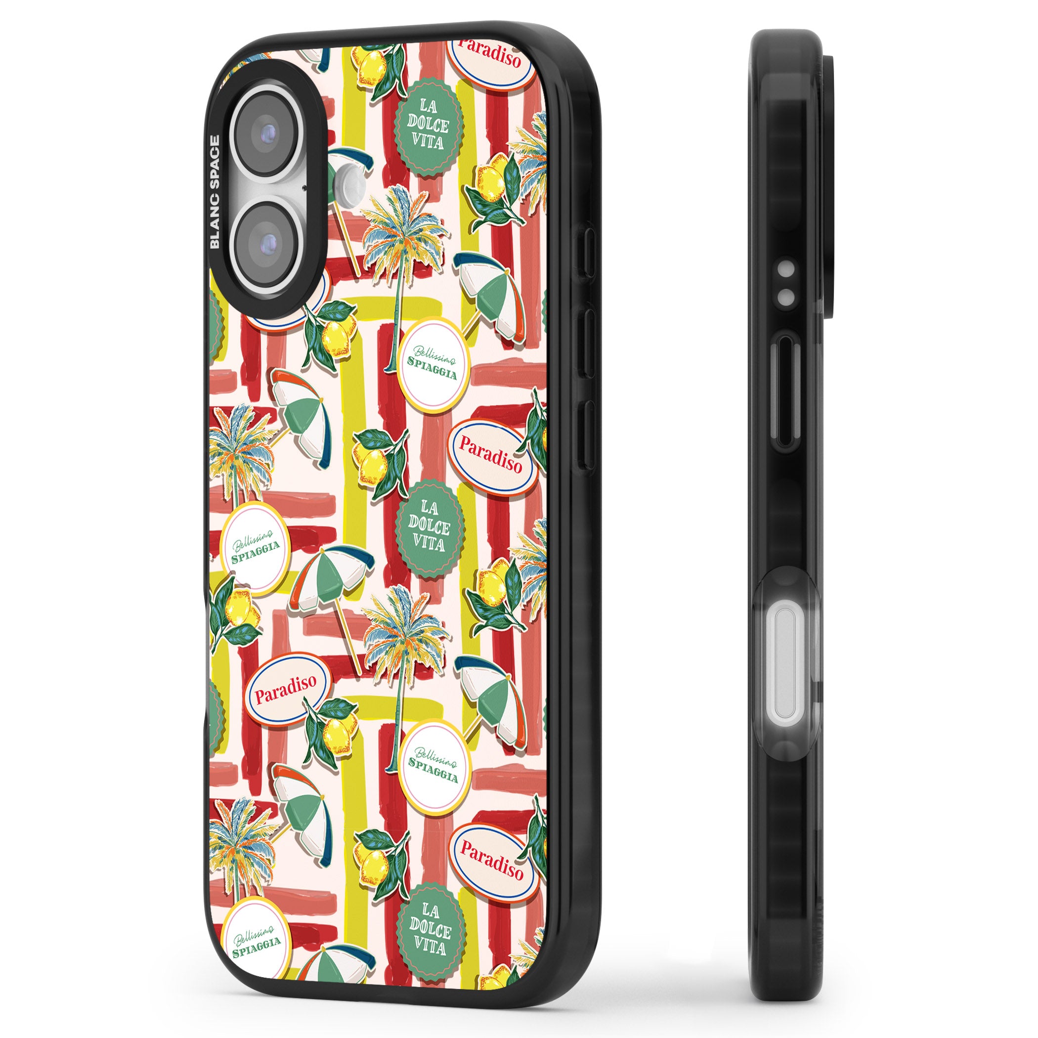 Paradiso Vibes iPhone 17 Impact Pro Black Phone Case Side Profile