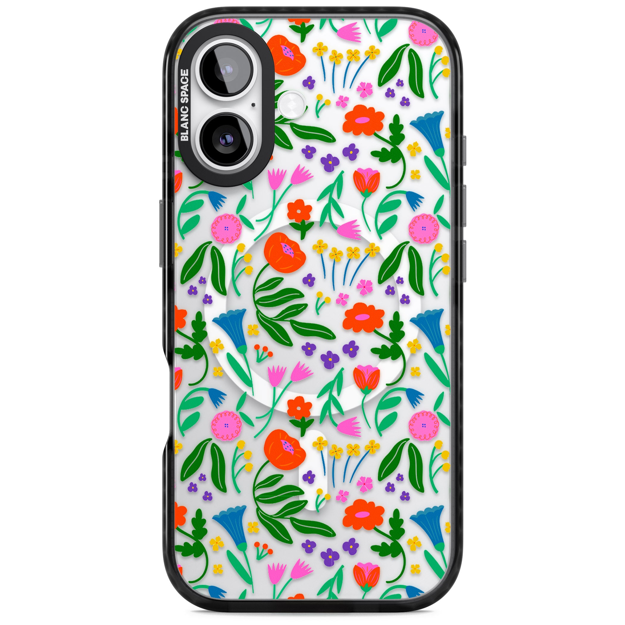Summer Floral Fiesta iPhone 17 Impact Pro Black Phone Case