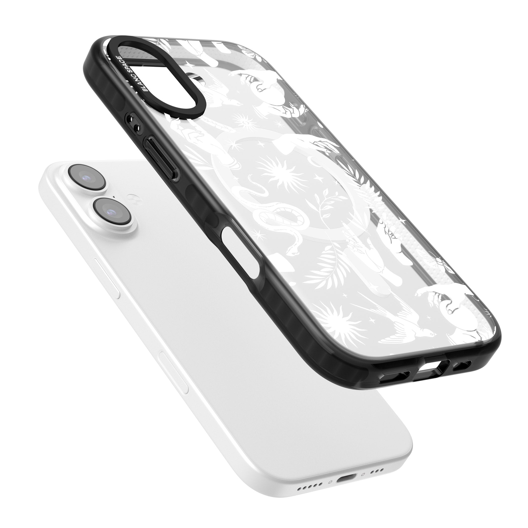 Celestial Pattern (White) iPhone 17 Impact Pro Black Phone Case Colours