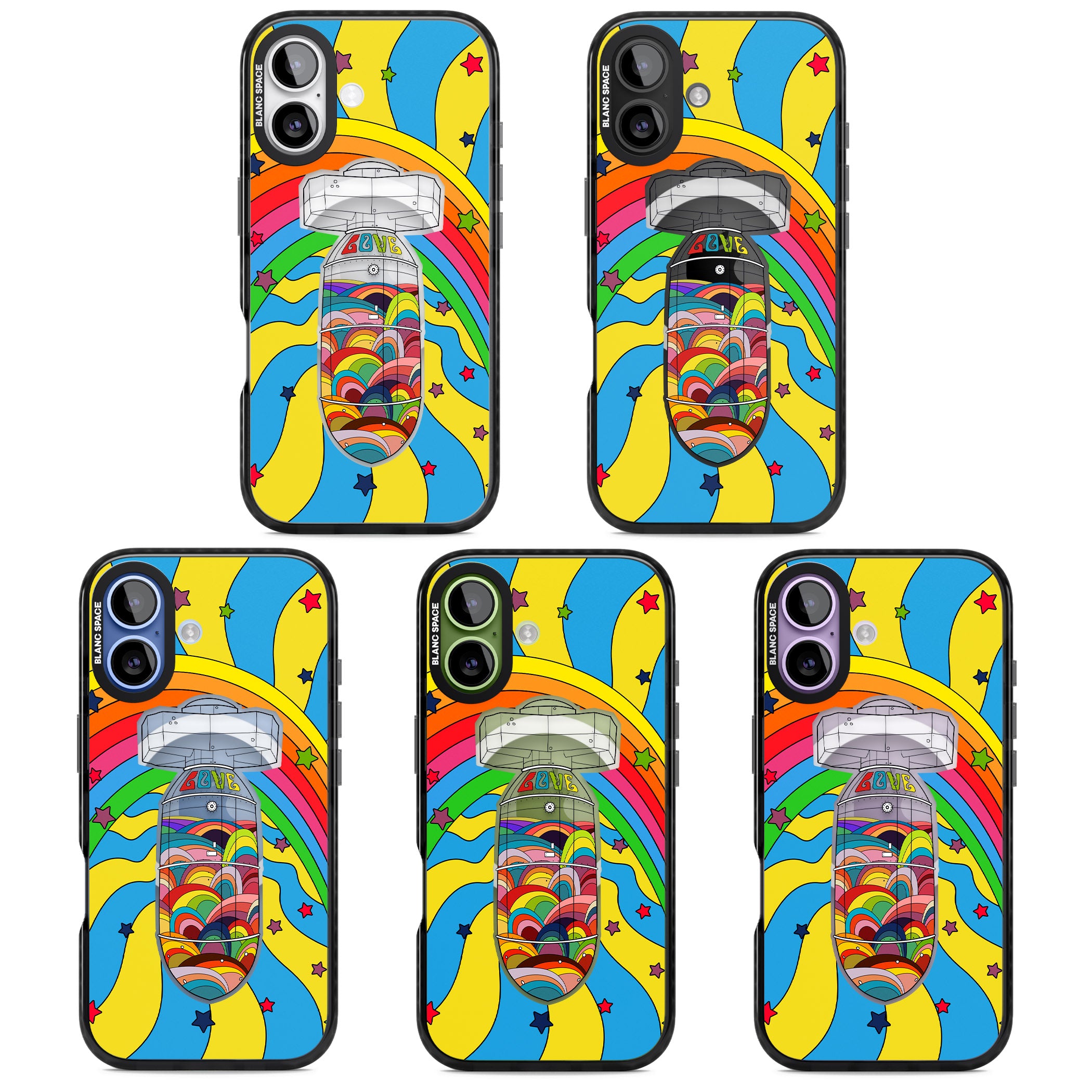 Love Bomb iPhone 17 Impact Pro Black Phone Case APT Impact Protection