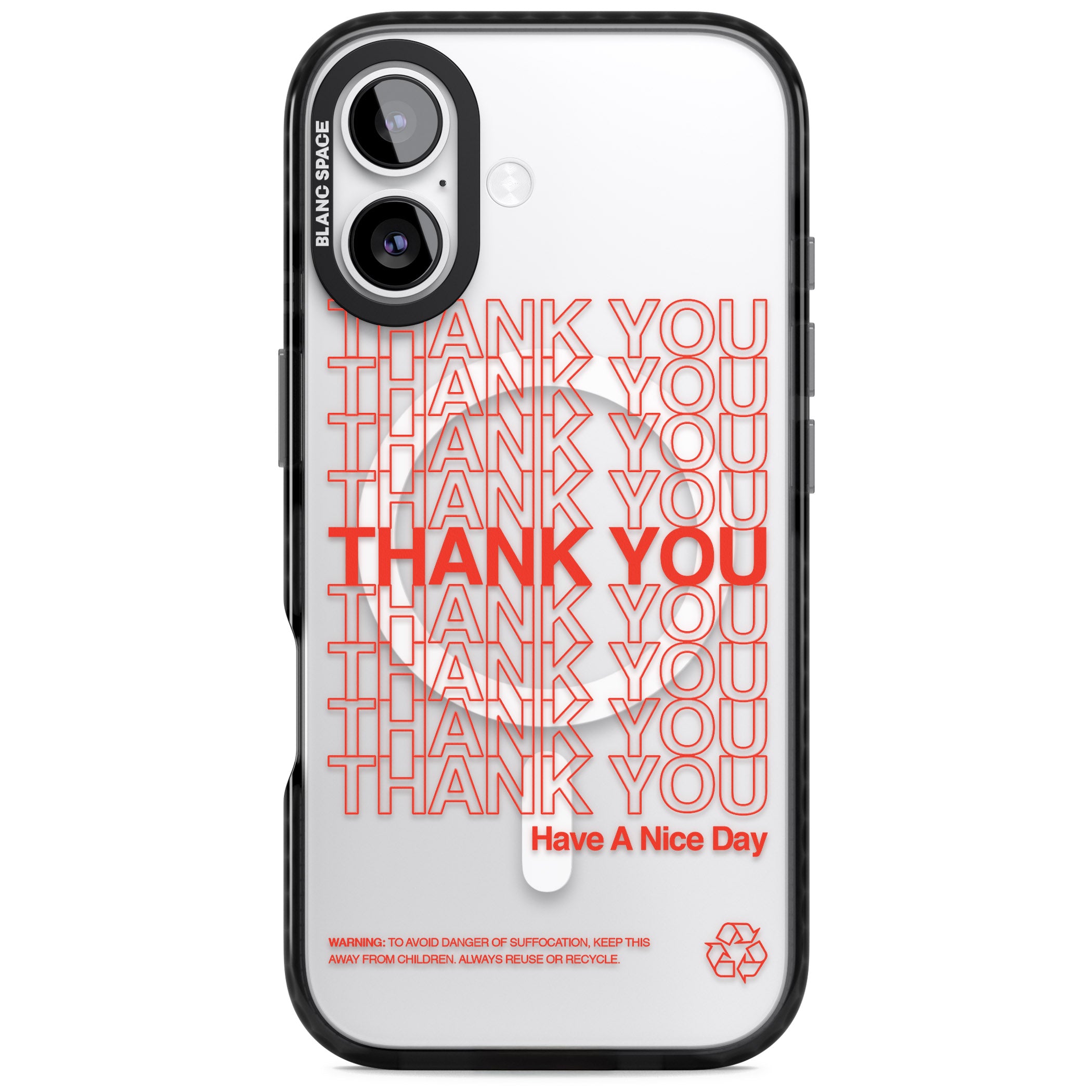 Thank You Have A Nice Day iPhone 17 Impact Pro Black Phone Case