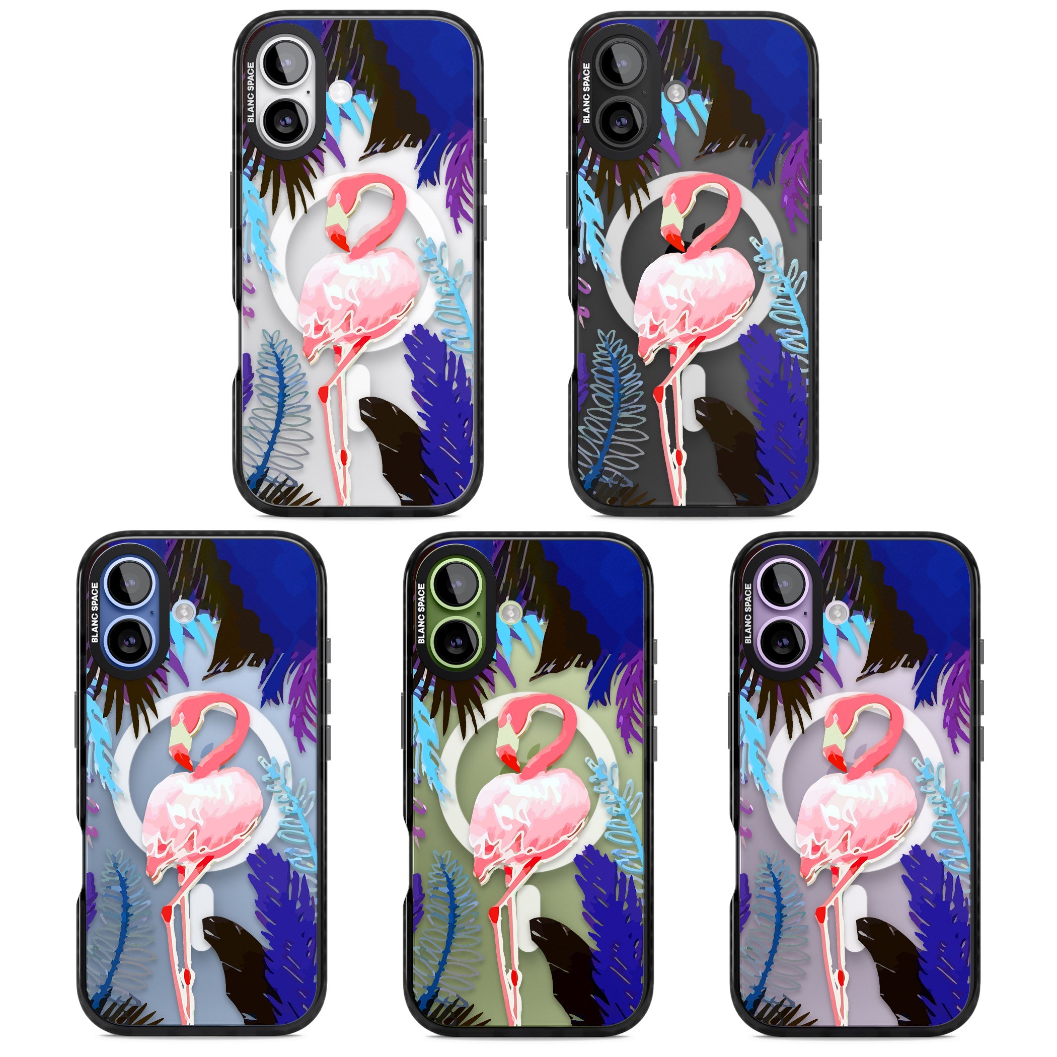 Tropical Flamingo iPhone 17 Impact Pro Black Phone Case APT Impact Protection