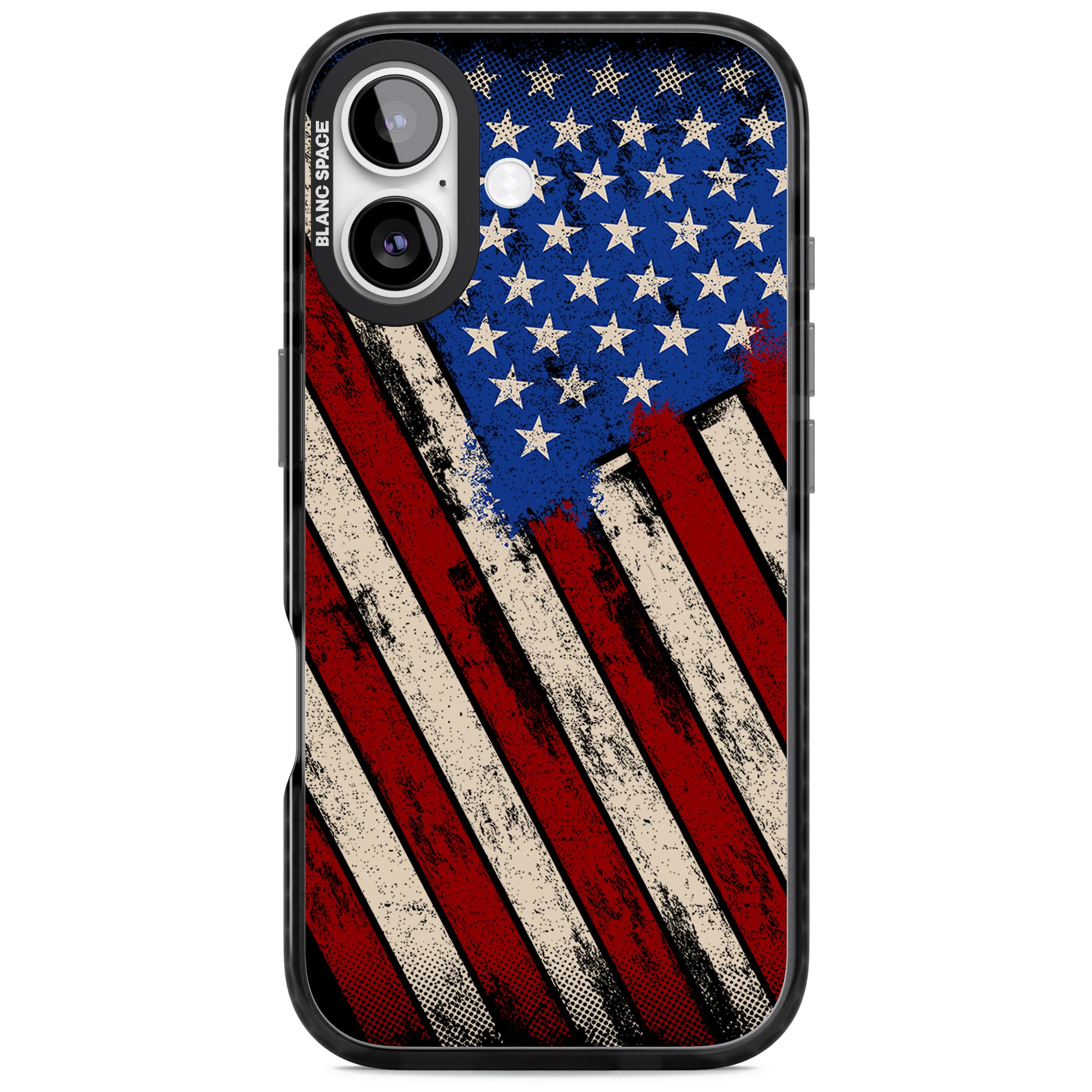 Distressed Us Flag iPhone 17 Impact Pro Black Phone Case