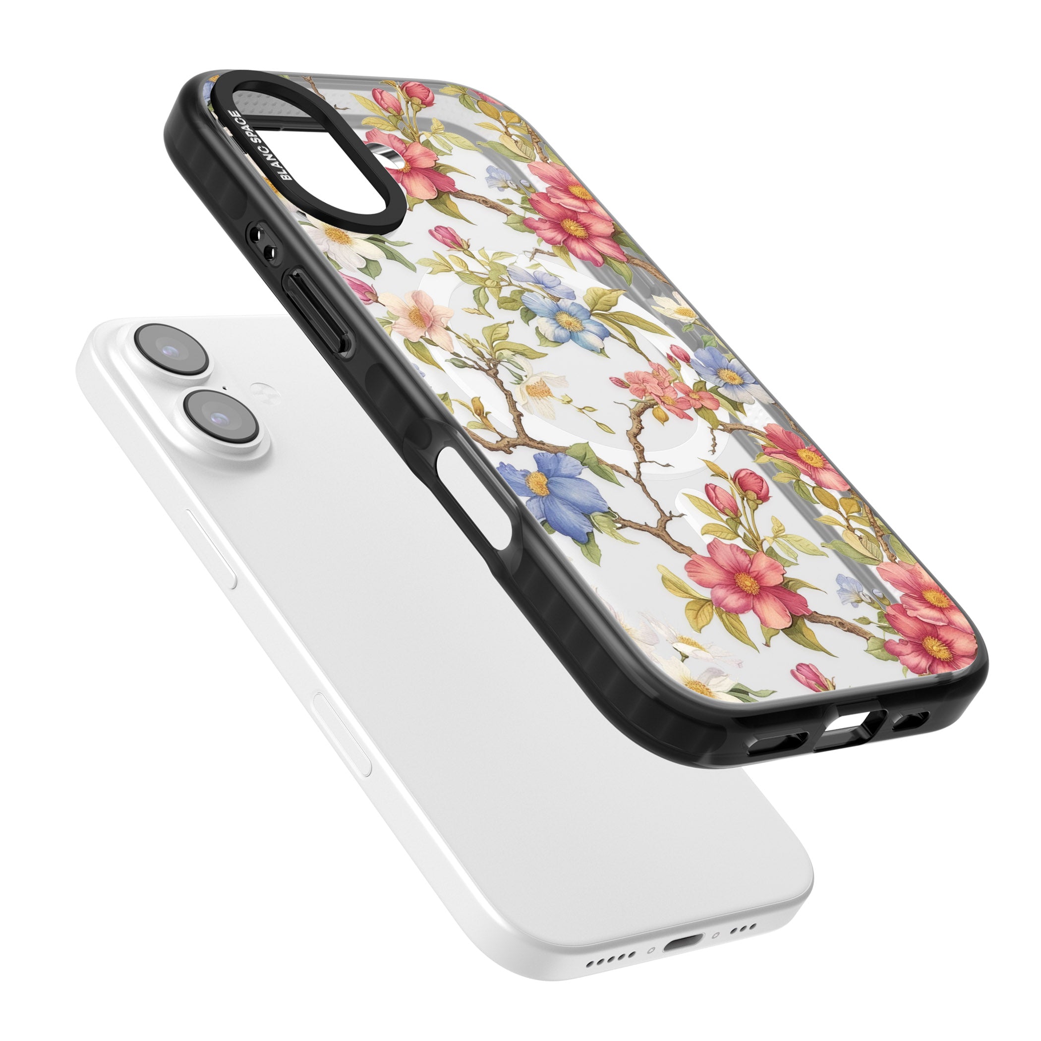 Vintage Vines & Flowers iPhone 17 Impact Pro Black Phone Case Colours