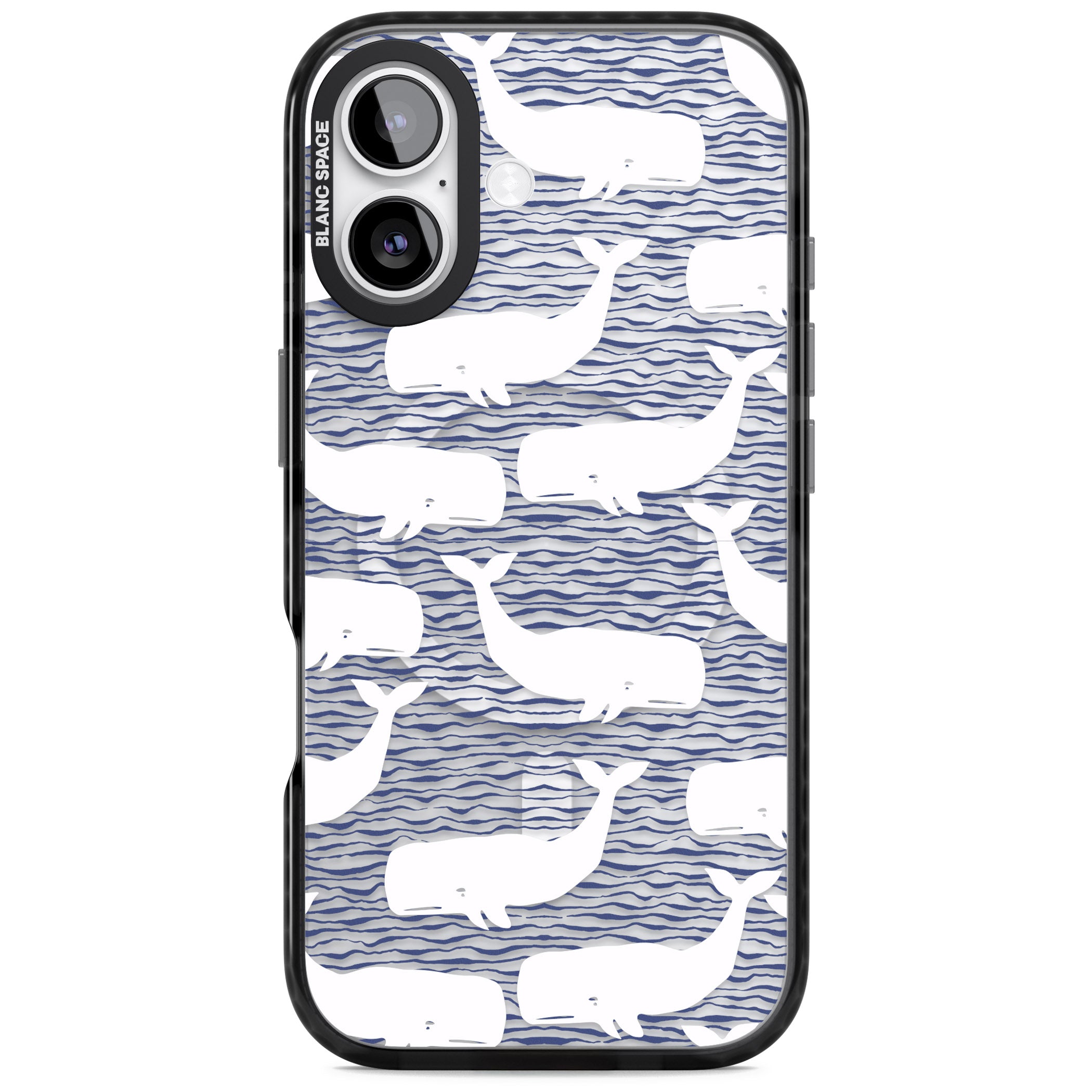 Whale Wave iPhone 17 Impact Pro Black Phone Case