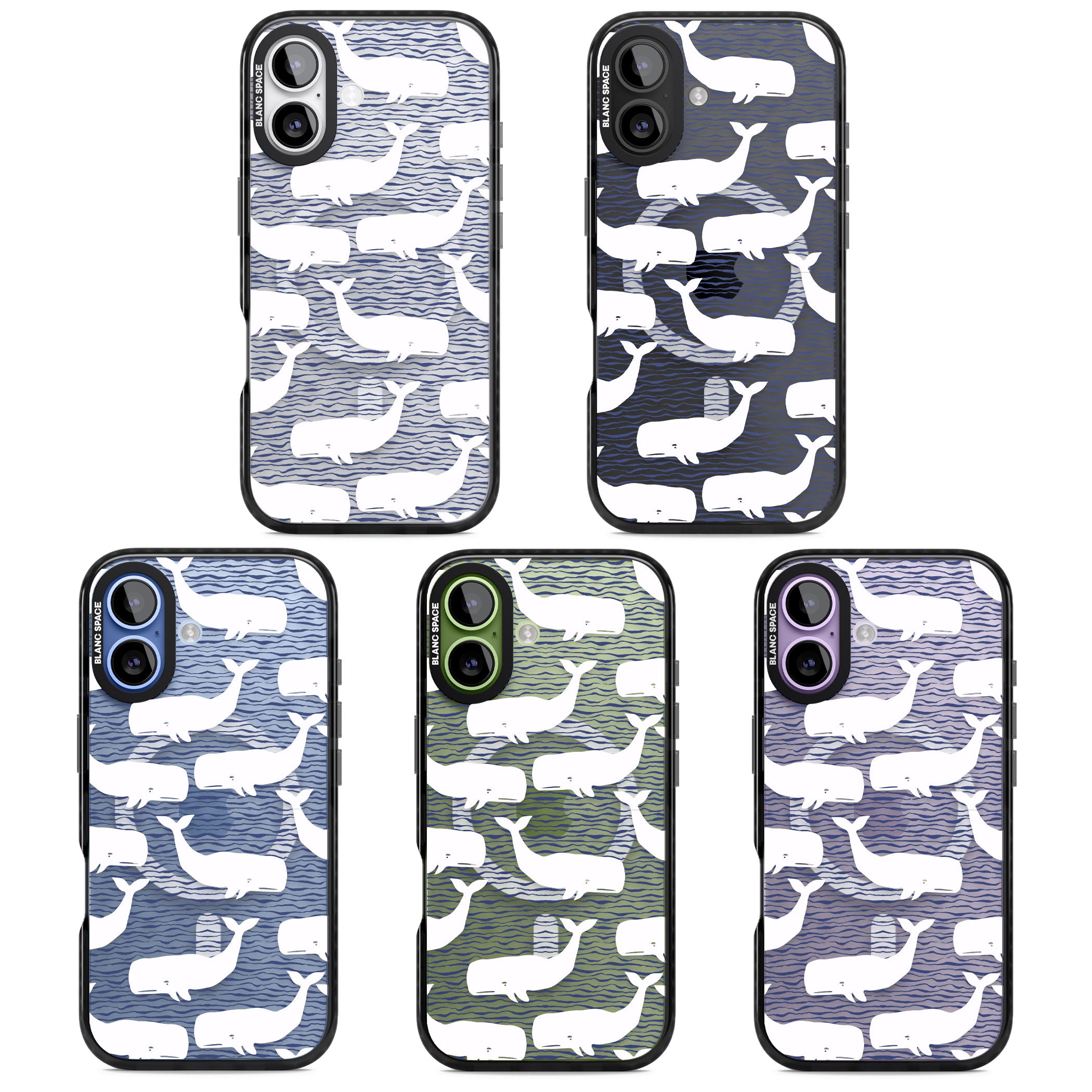 Whale Wave iPhone 17 Impact Pro Black Phone Case APT Impact Protection