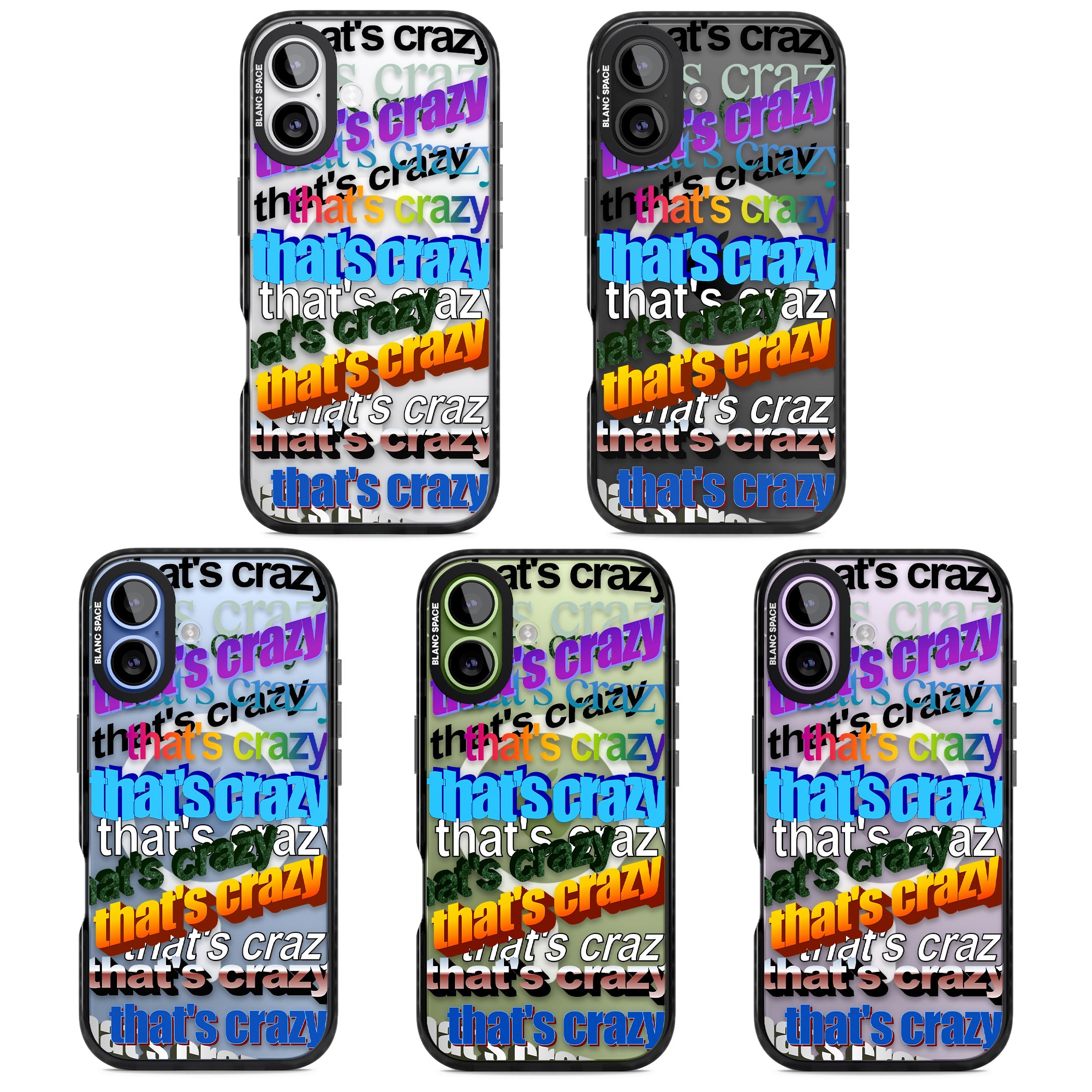 That'S Crazy Typography iPhone 17 Impact Pro Black Phone Case APT Impact Protection