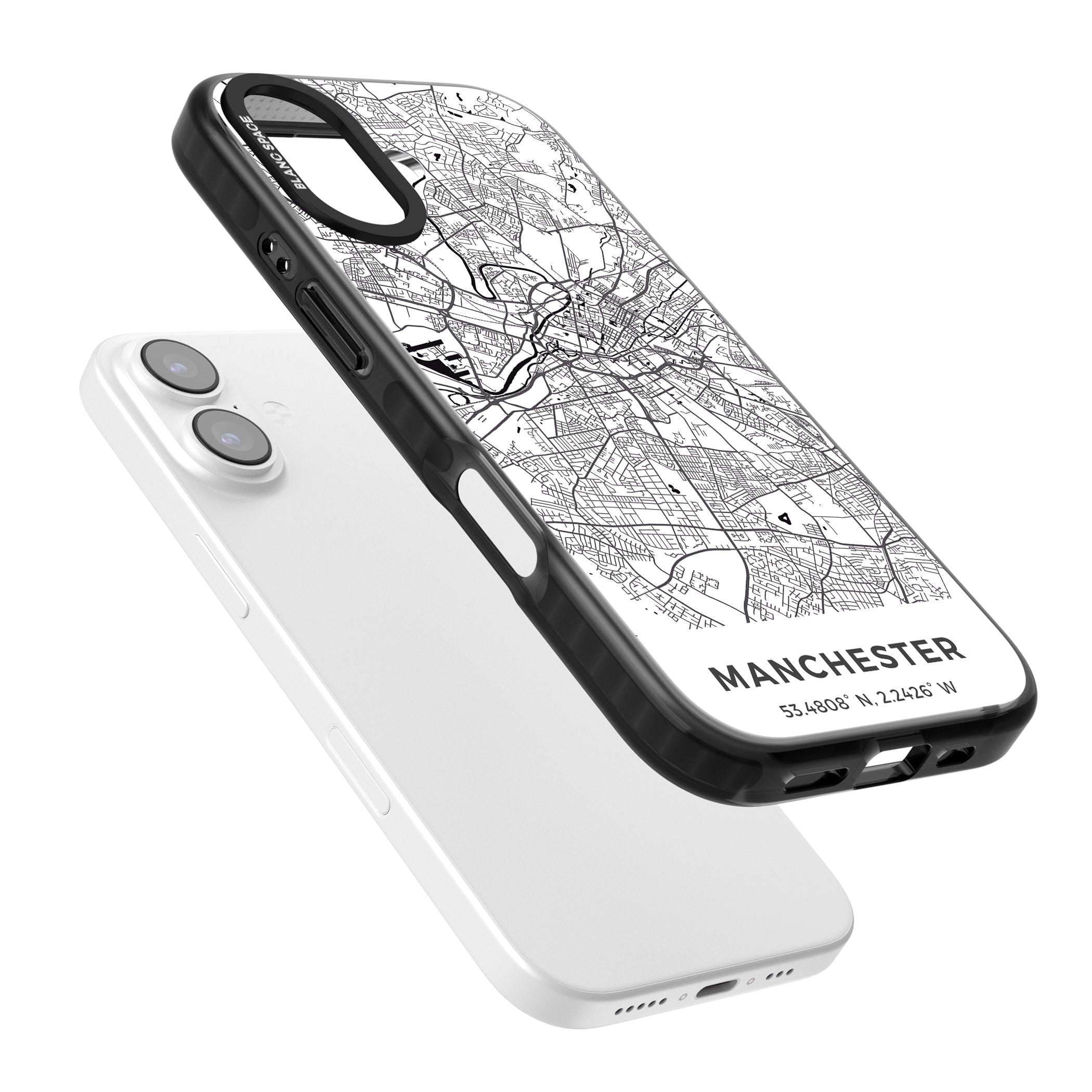 Manchester Map iPhone 17 Impact Black Phone Case Colours