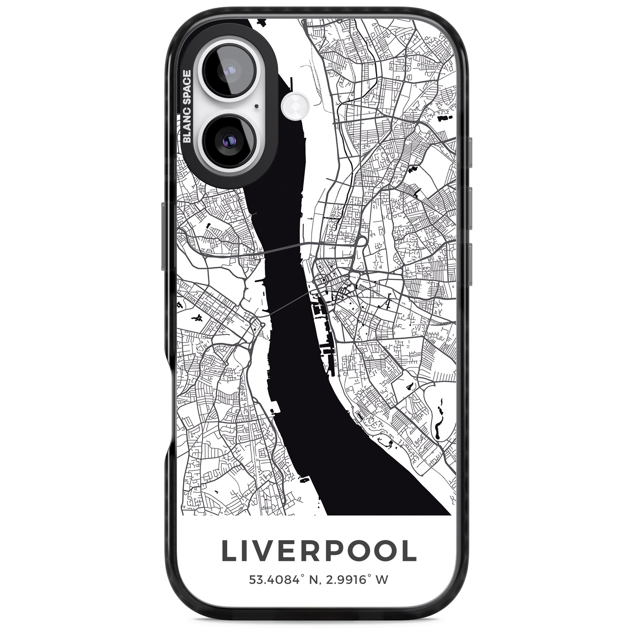 Liverpool Map iPhone 17 Impact Black Phone Case