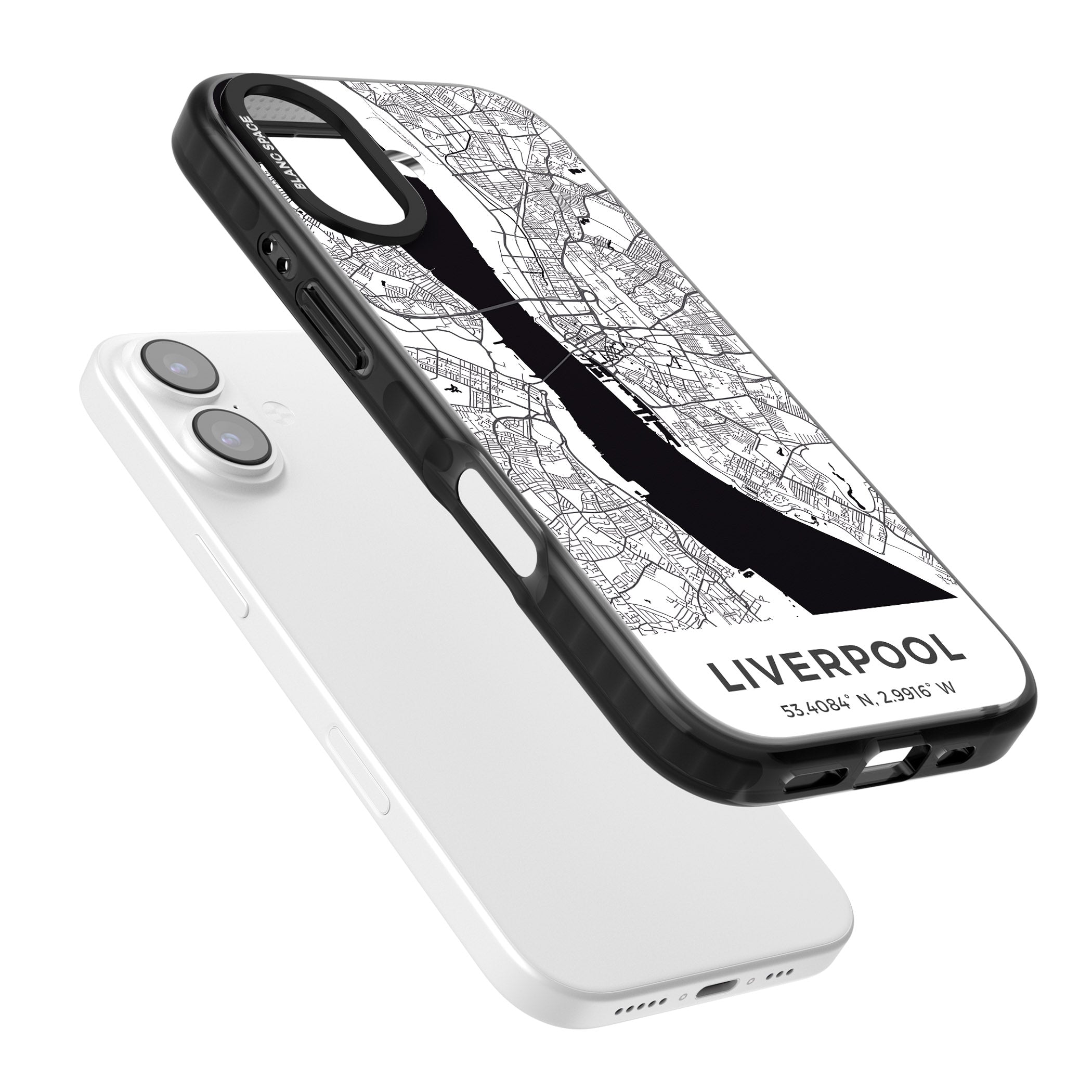 Liverpool Map iPhone 17 Impact Black Phone Case Colours