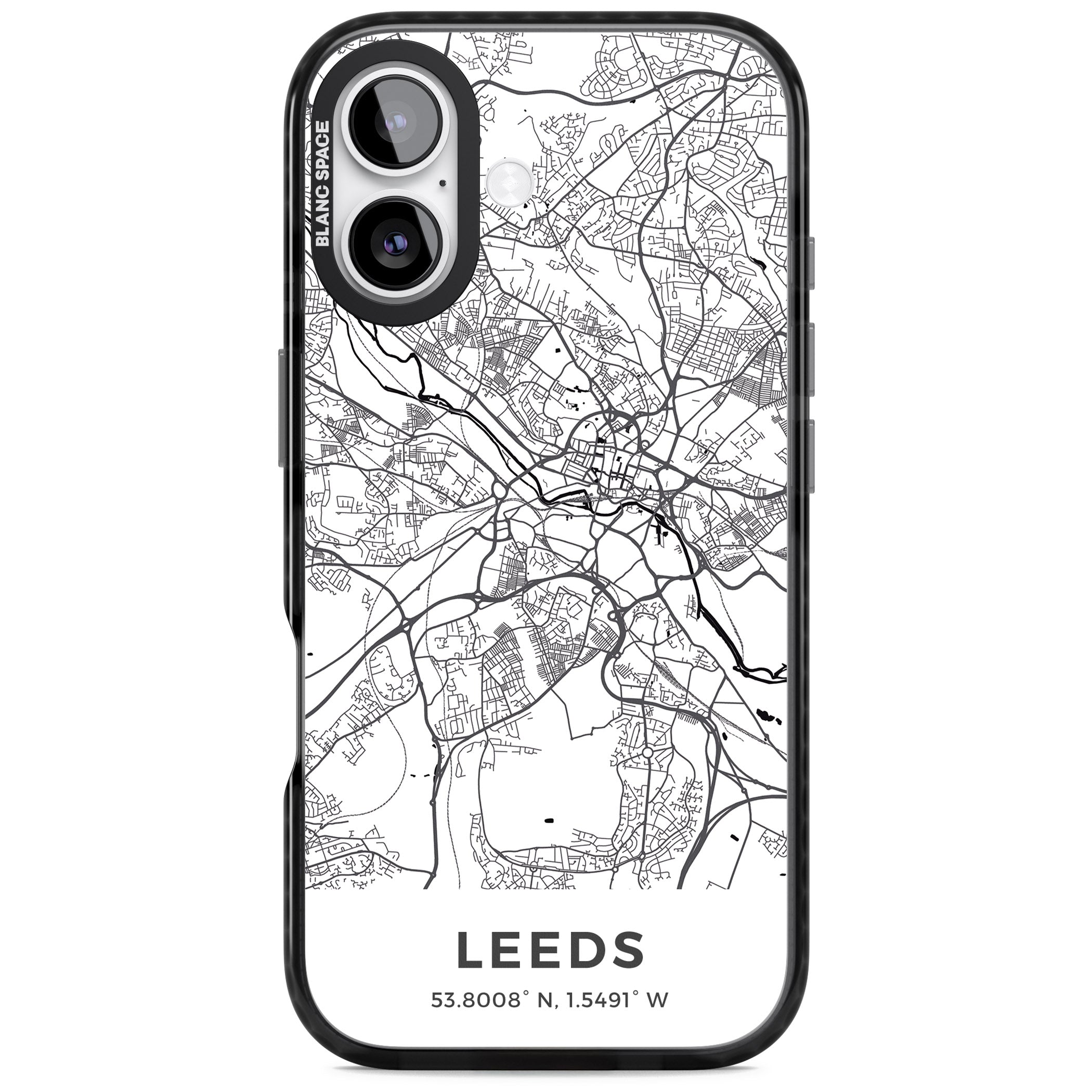 Leeds Map iPhone 17 Impact Black Phone Case