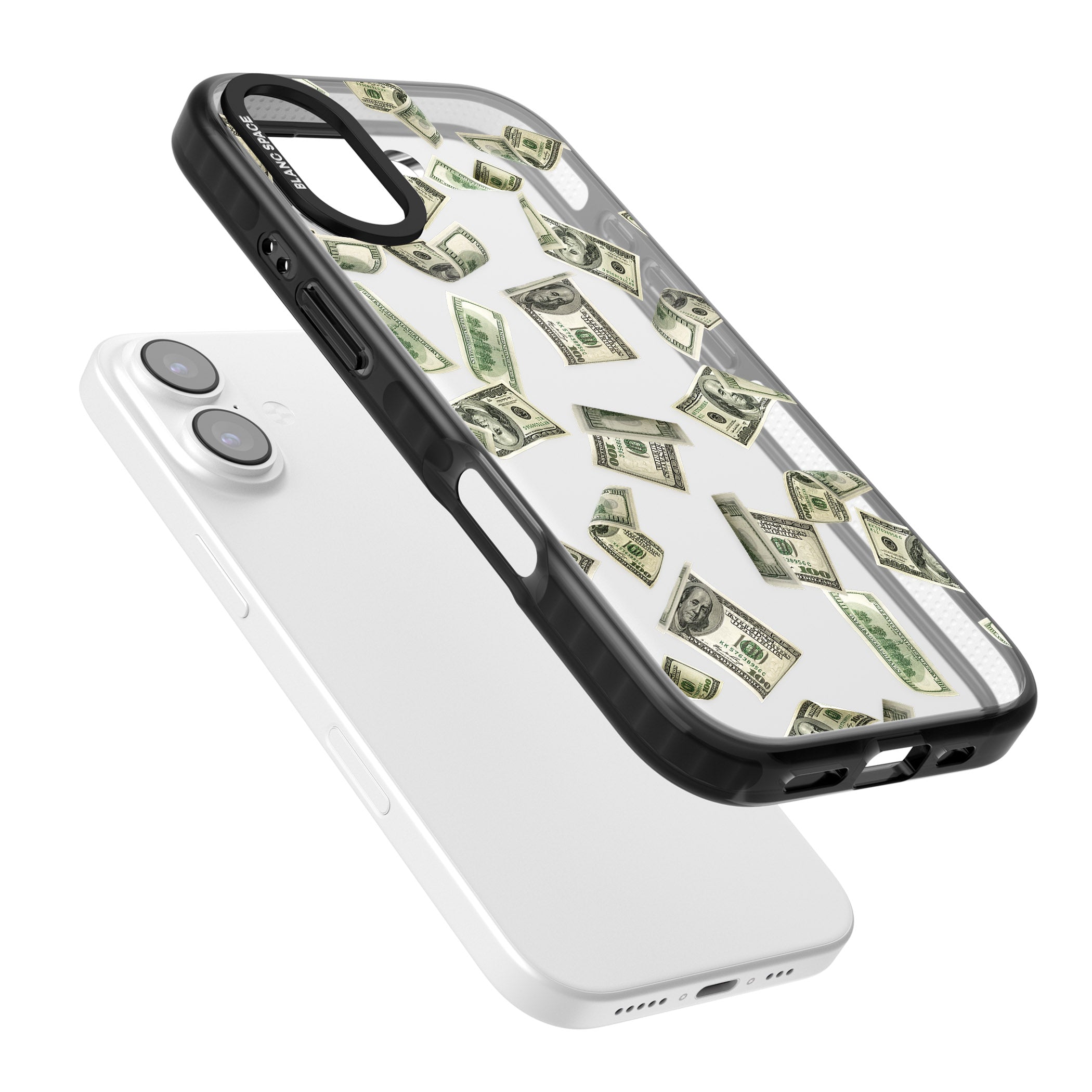 Falling Cash iPhone 17 Impact Black Phone Case Colours