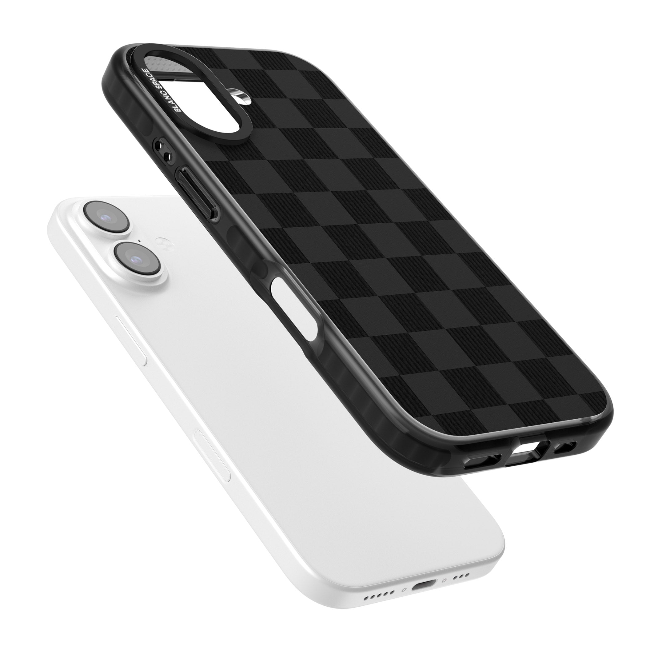 Black Checkered iPhone 17 Impact Black Phone Case Colours