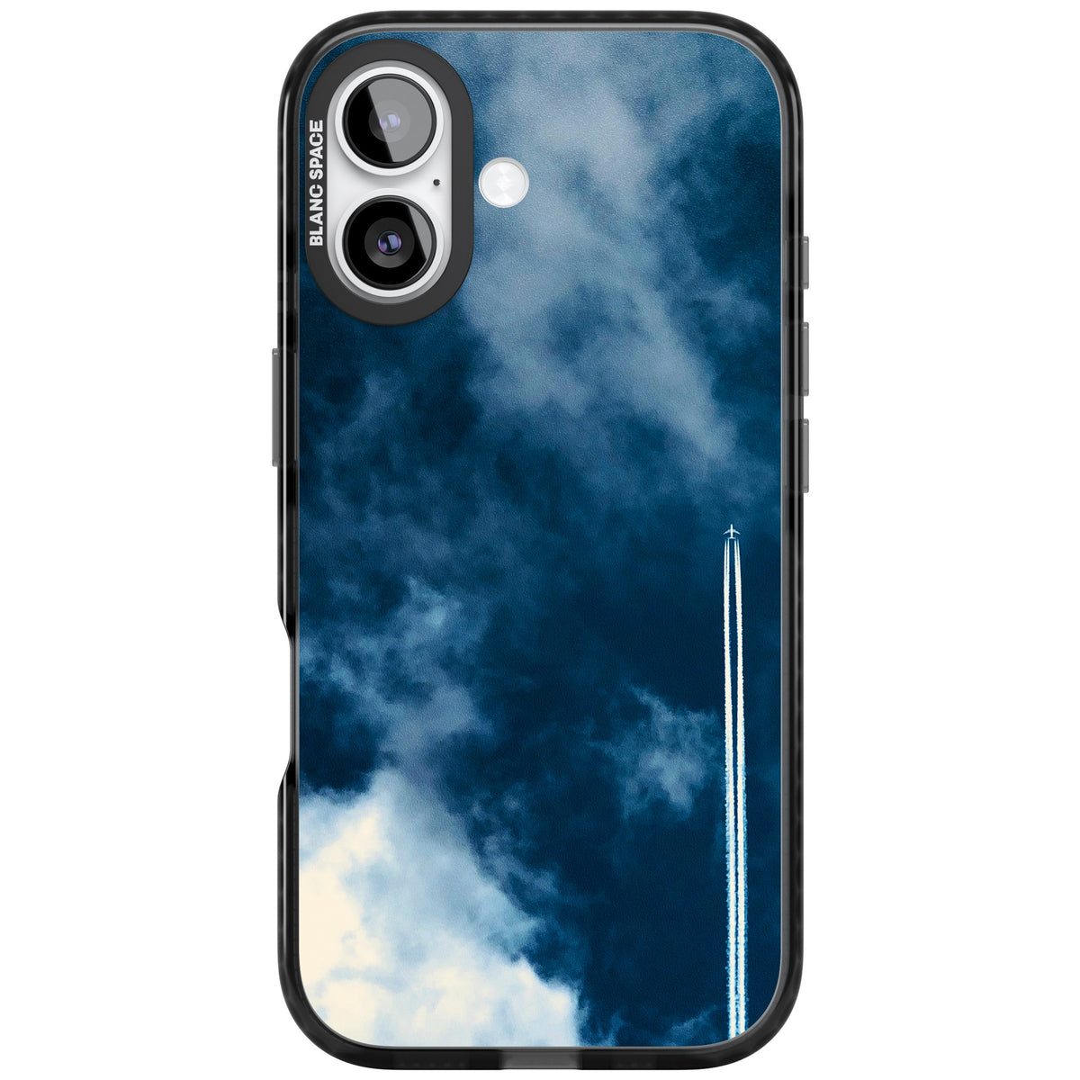 Sky Trail iPhone 16 / iPhone 16 Plus / iPhone 17 Impact Black Phone Case front