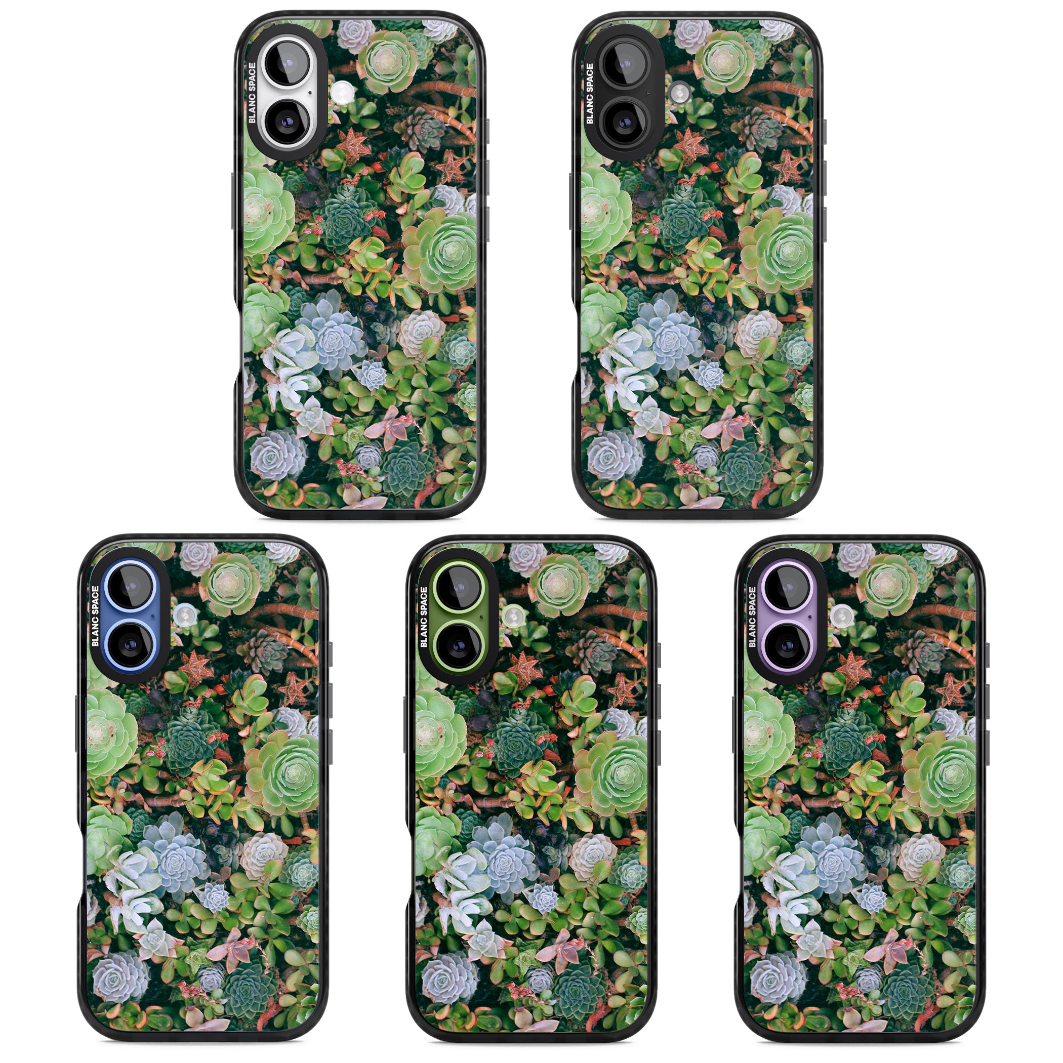 Succulent Garden iPhone 17 Impact Black Phone Case APT Impact Protection