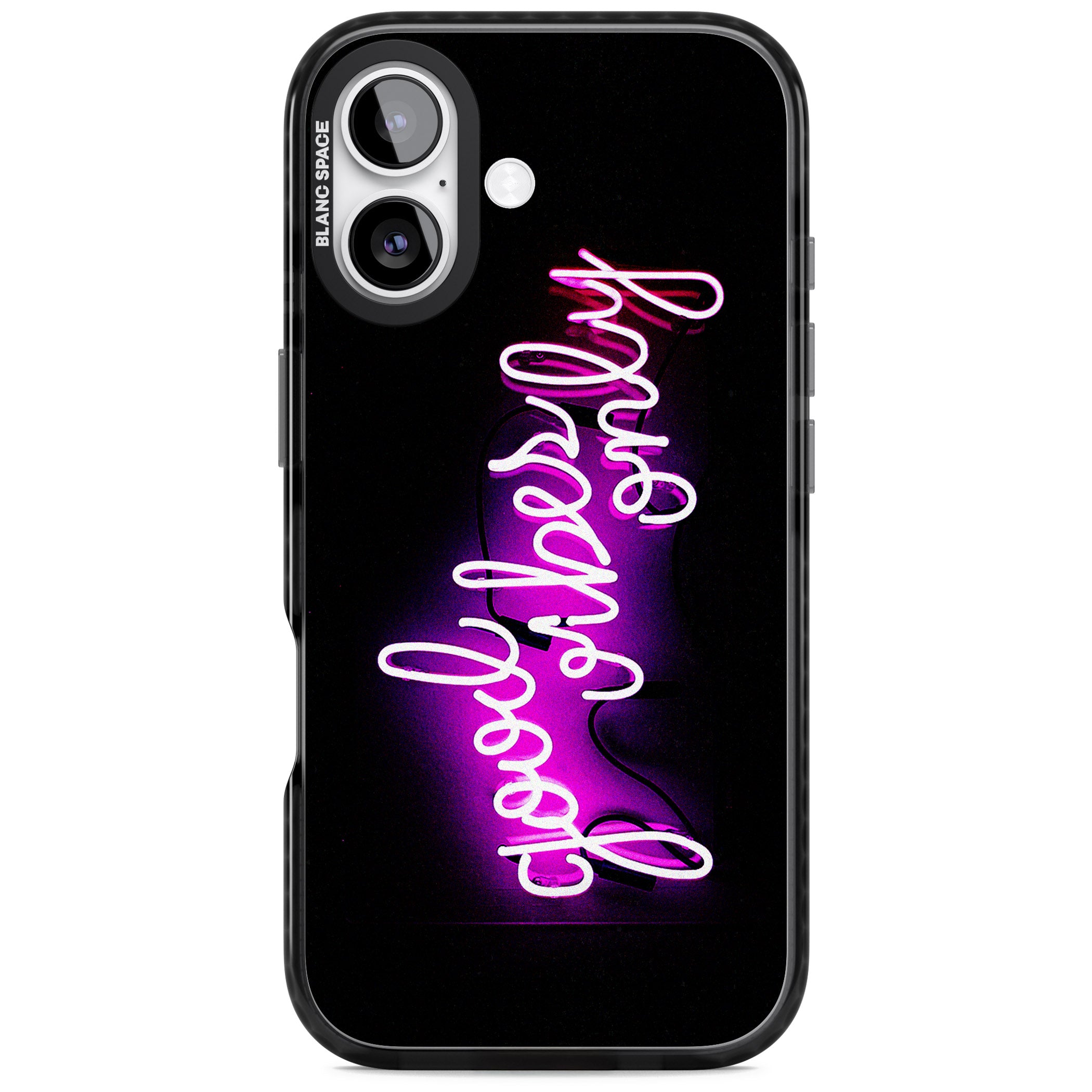 Good Vibes Only Neon Glow iPhone 17 Impact Black Phone Case