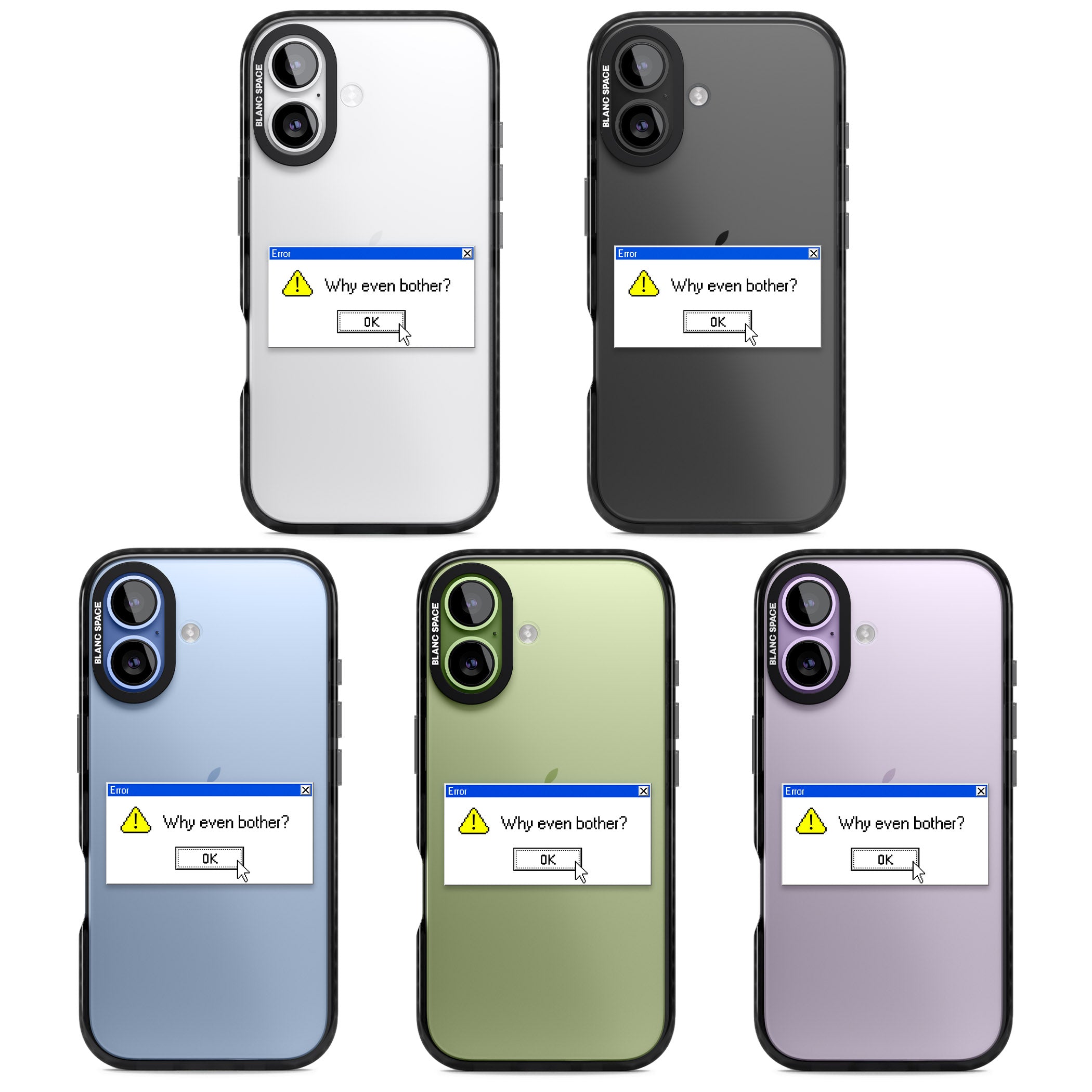 Why Even Bother Exe iPhone 17 Impact Black Phone Case APT Impact Protection