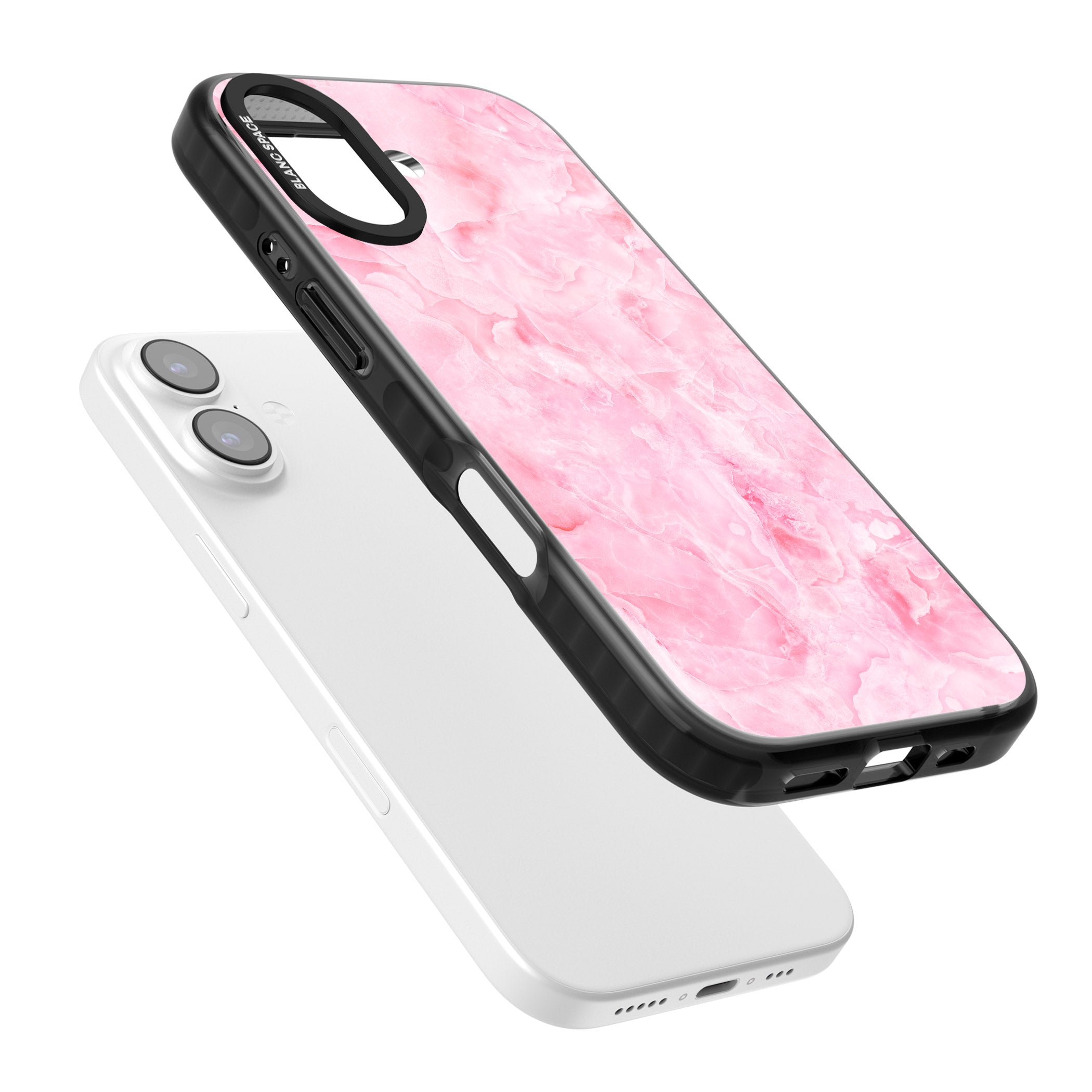 Pink Onyx Marble iPhone 17 Impact Black Phone Case Colours