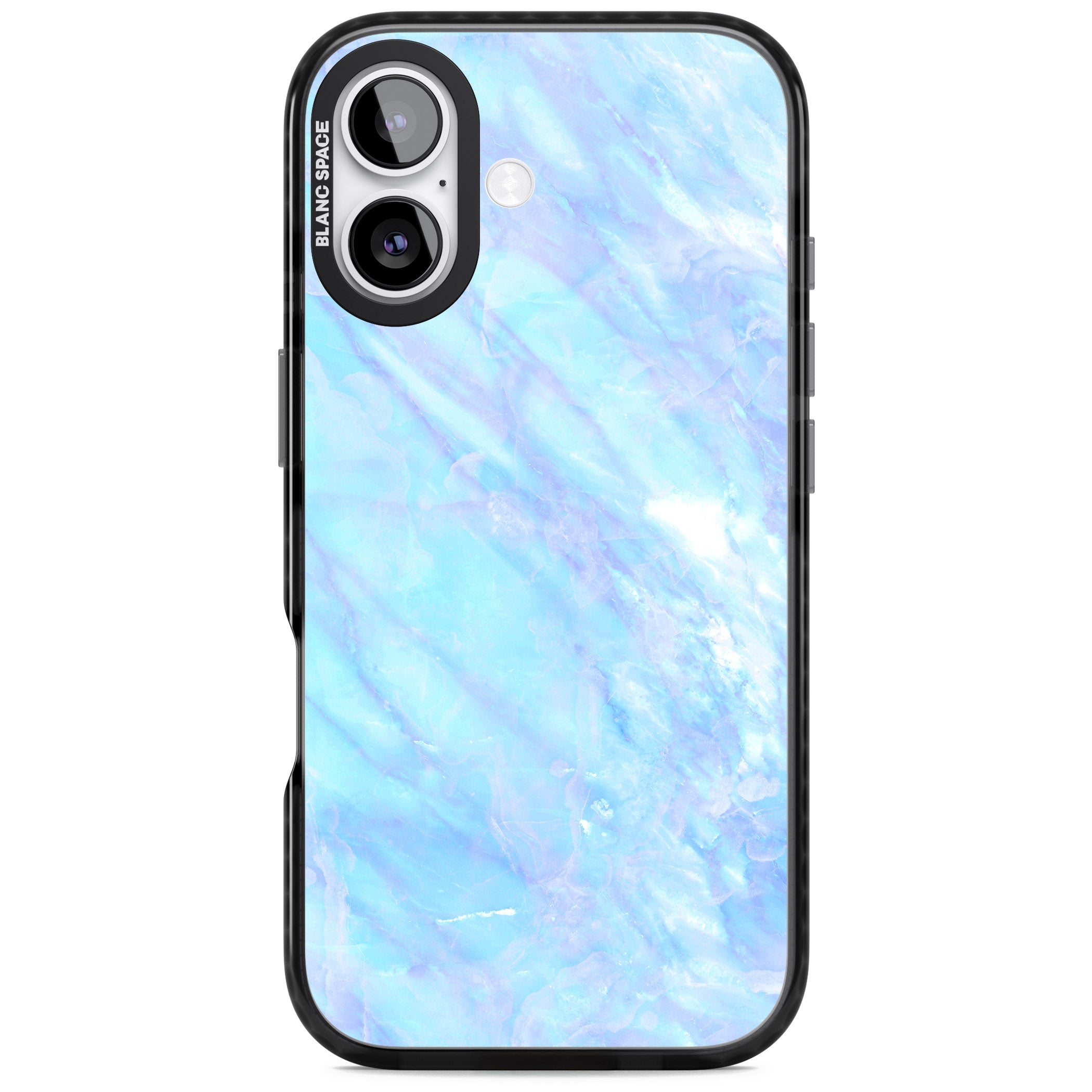 Iridescent Crystal Marble iPhone 17 Impact Black Phone Case