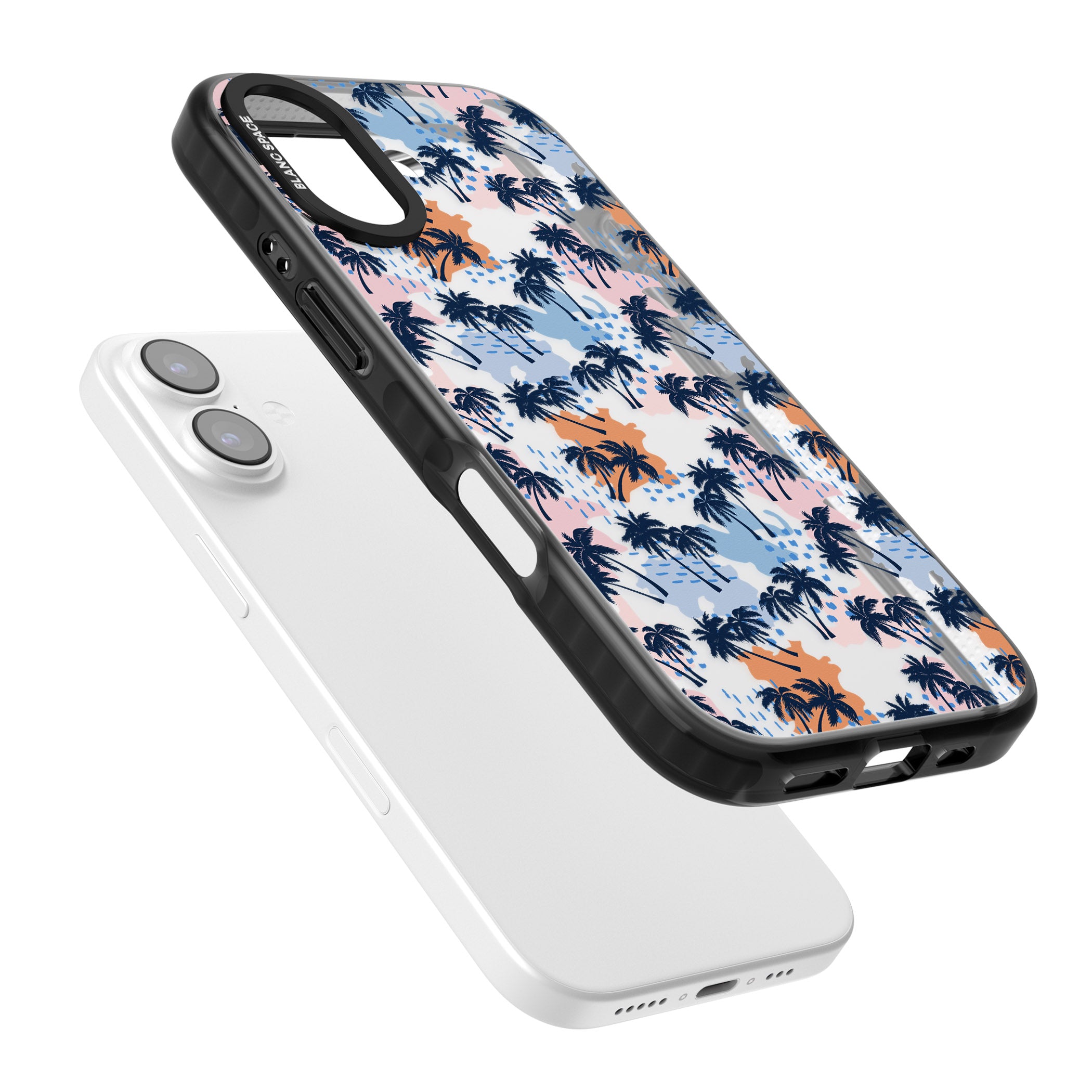 Tropical Vibes Palm Clear iPhone 17 Impact Black Phone Case Colours