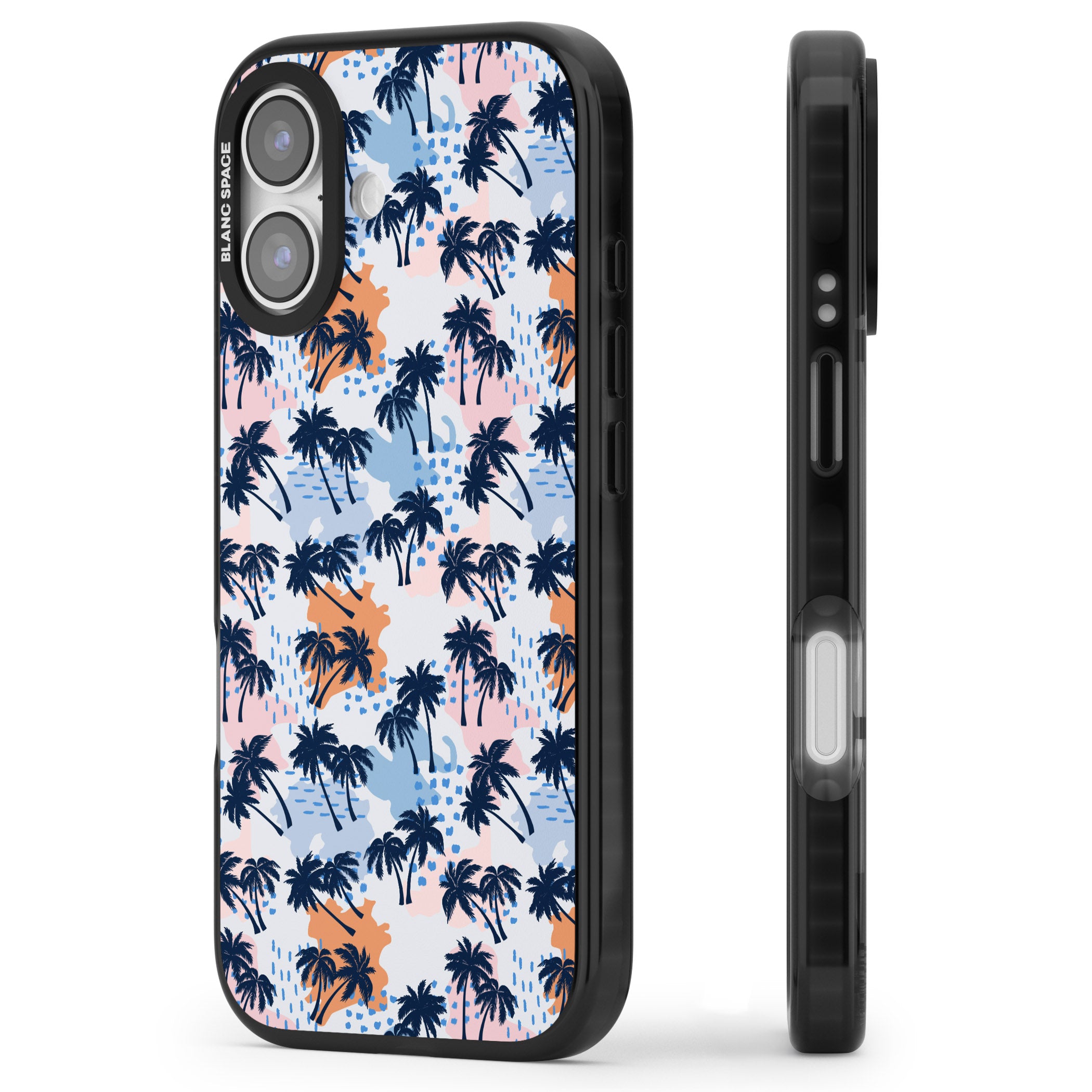 Tropical Vibes Palm iPhone 17 Impact Black Phone Case Side Profile