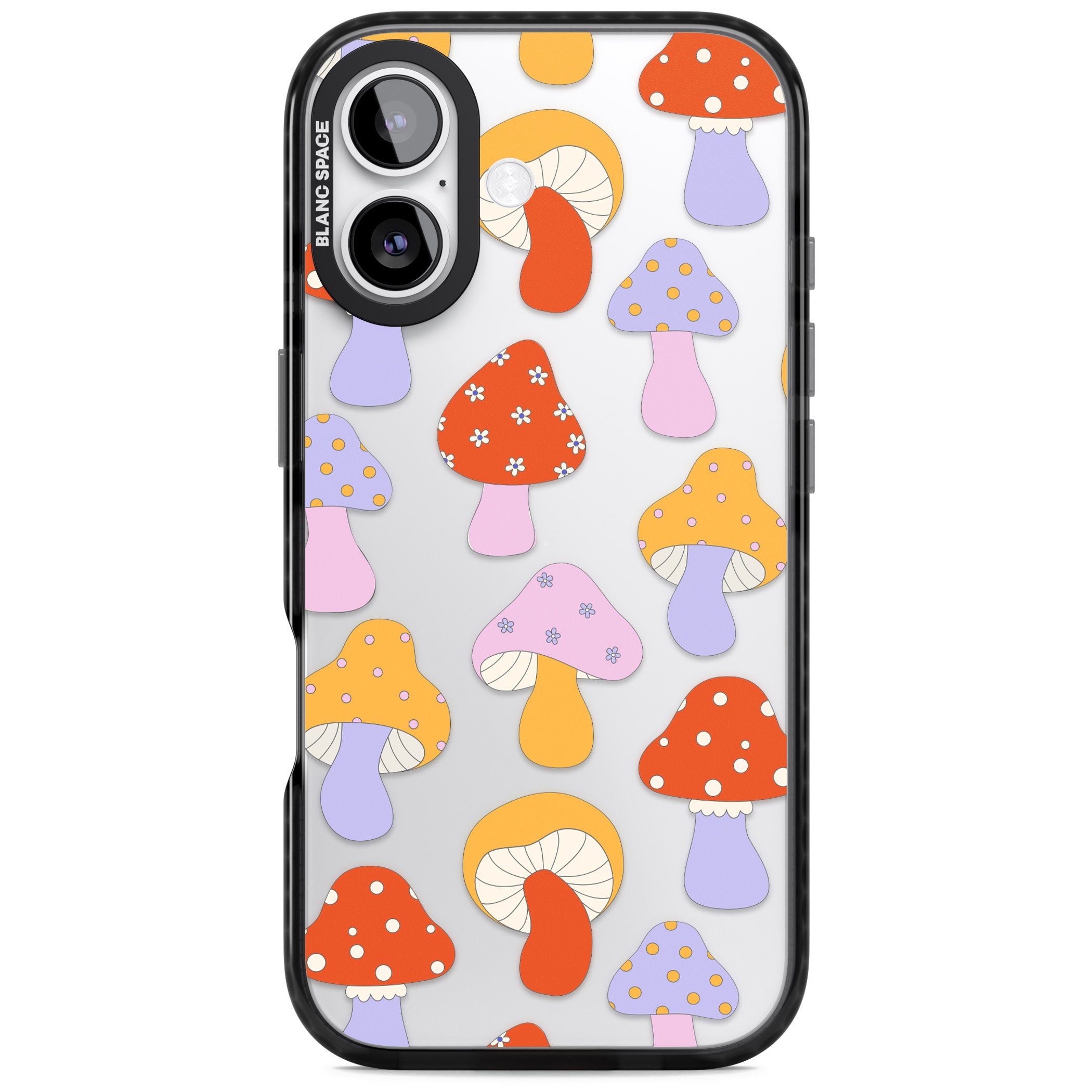 Happy Shrooms iPhone 17 Impact Black Phone Case